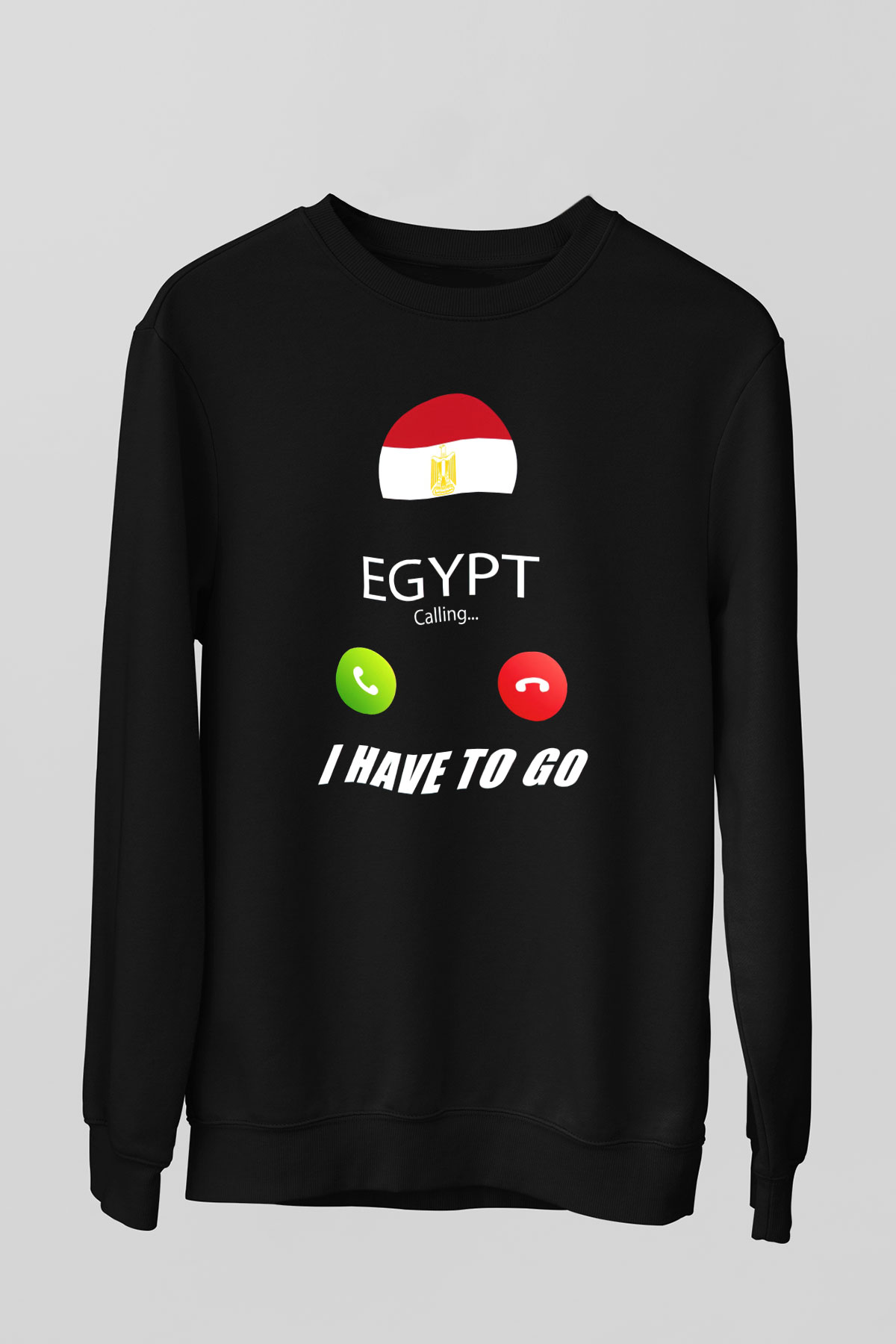 Mısır Siyah Unisex Sweatshirt