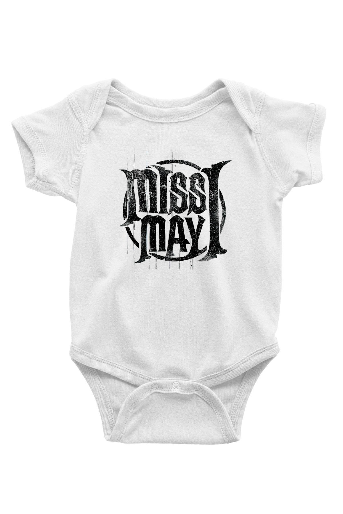 Miss May I Baskılı Beyaz Unisex Bebek Body - Zıbın