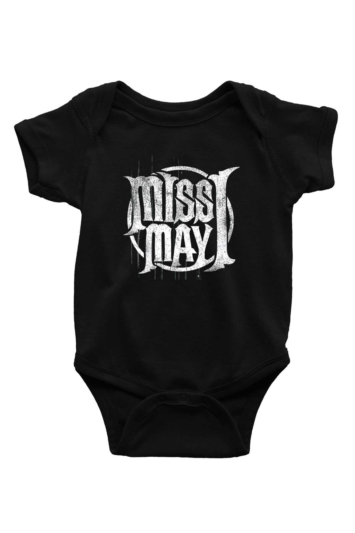 Miss May I Baskılı Siyah Bebek Body - Zıbın