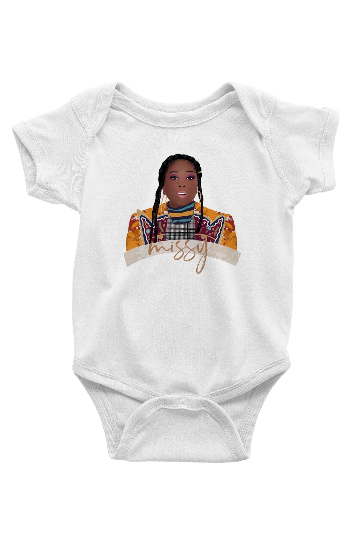 Missy Elliott Beyaz Bebek Body - Zıbın