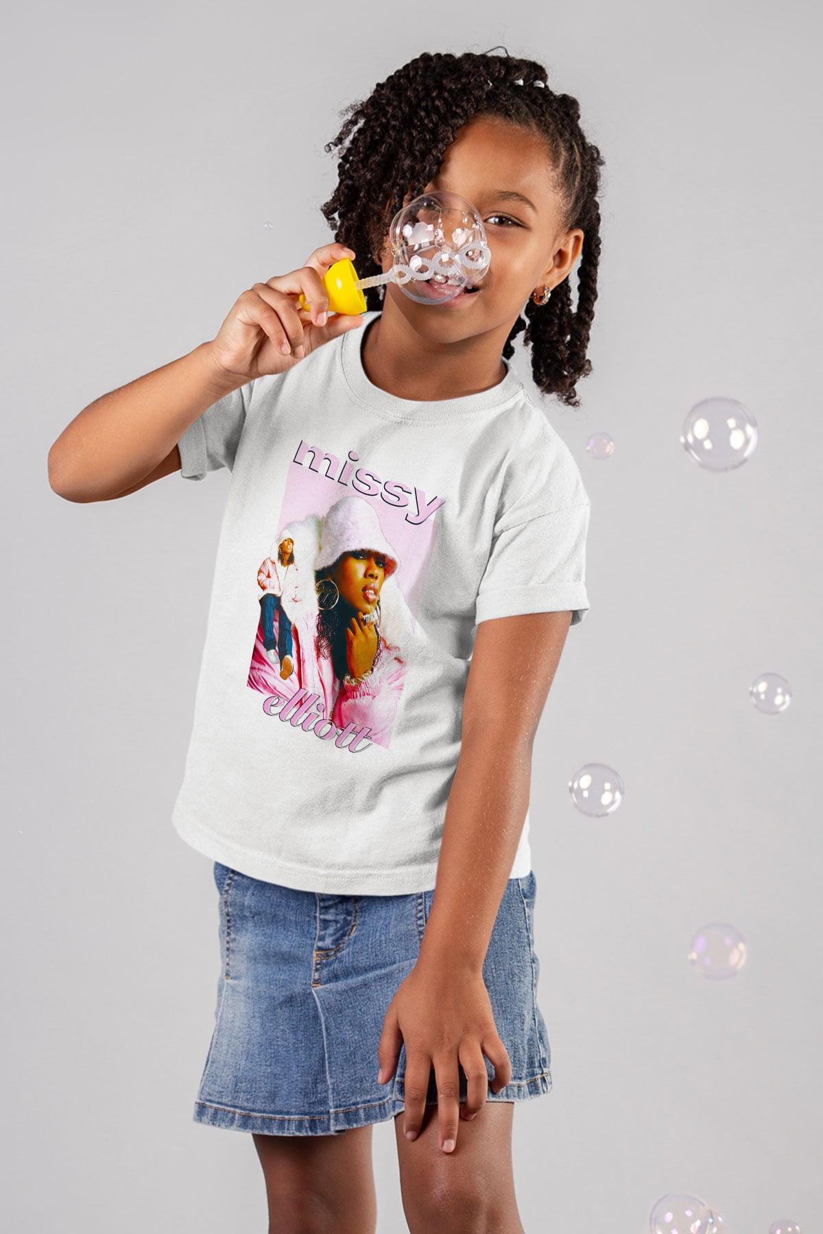 Missy Elliott Beyaz Unisex Çocuk Tişört