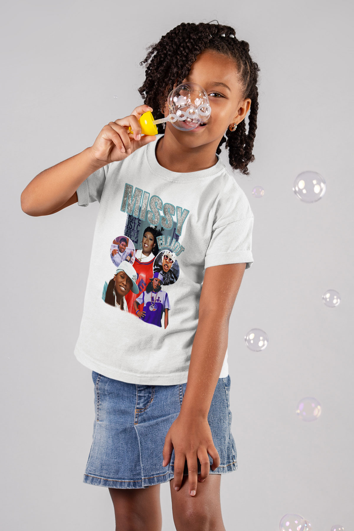Missy Elliott Beyaz Unisex Çocuk Tişört