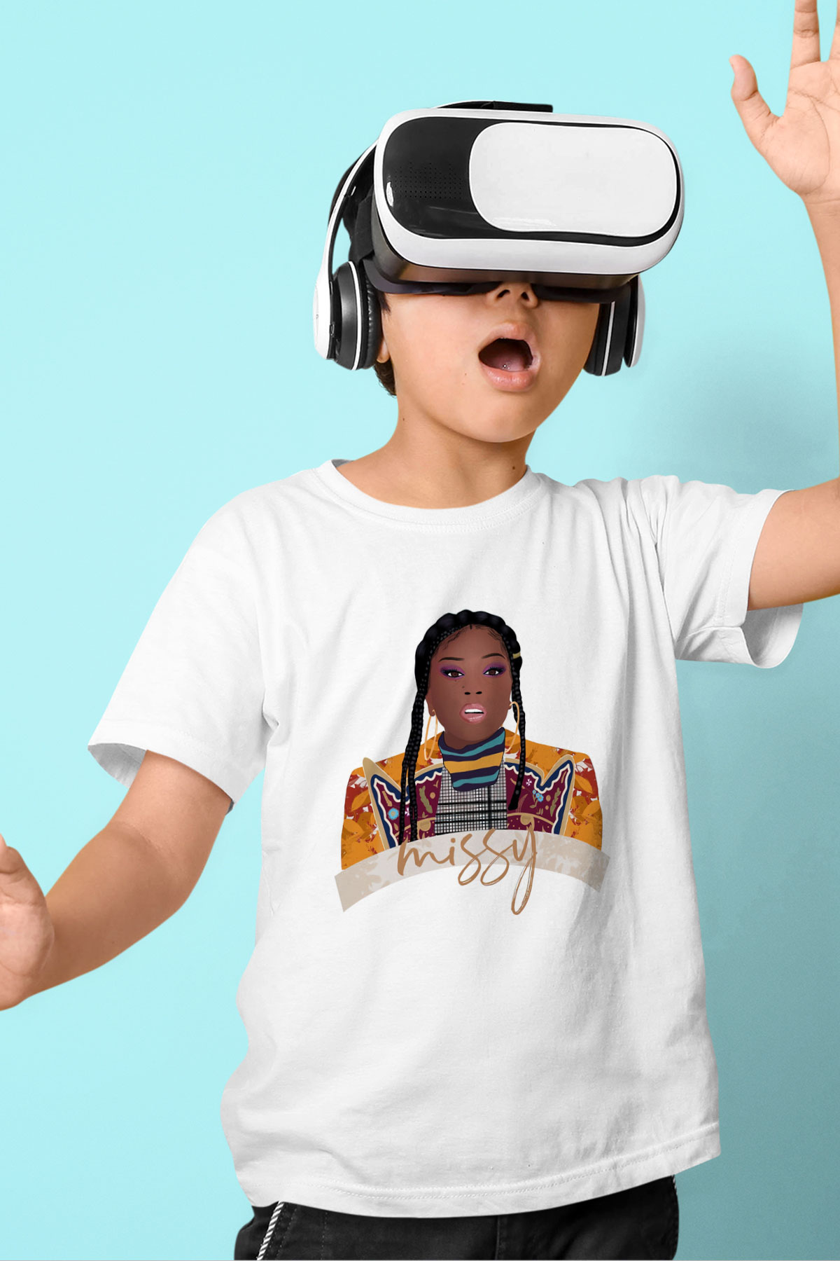 Missy Elliott Beyaz Unisex Çocuk Tişört