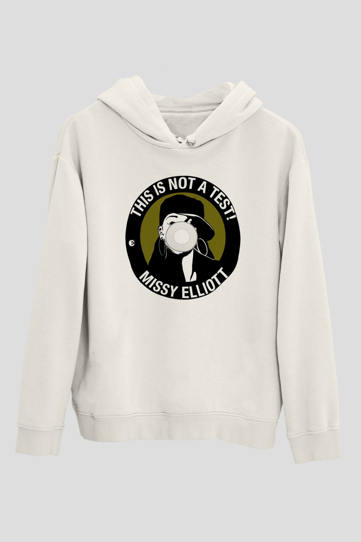 Missy Elliott Beyaz Unisex Kapşonlu Sweatshirt
