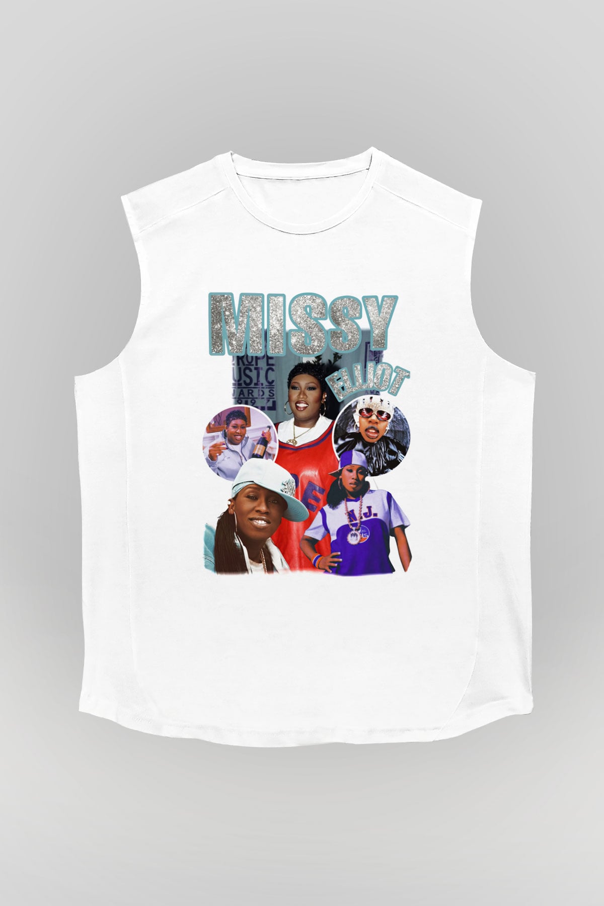 Missy Elliott Beyaz Unisex Kolsuz Tişört