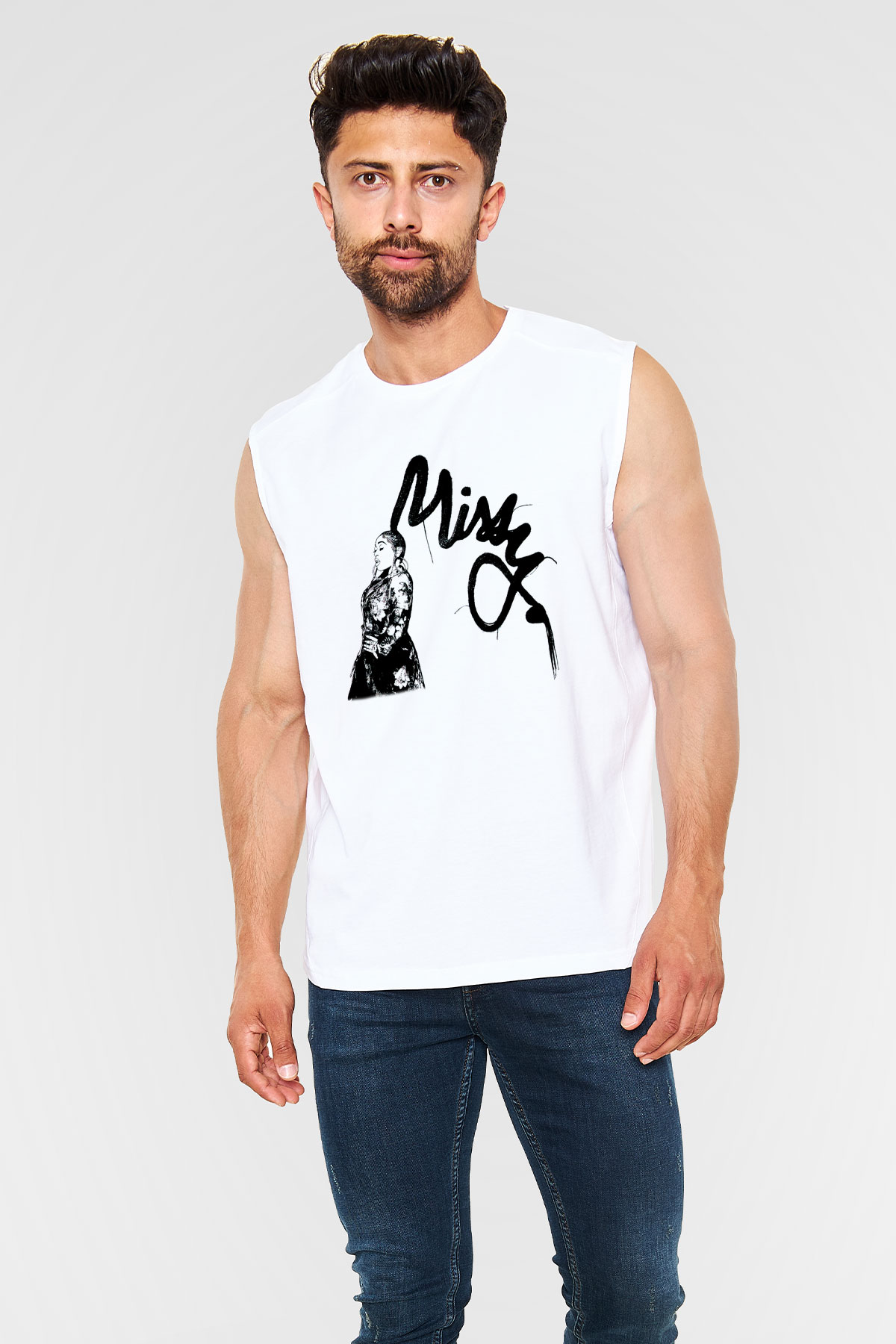 Missy Elliott Beyaz Unisex Kolsuz Tişört