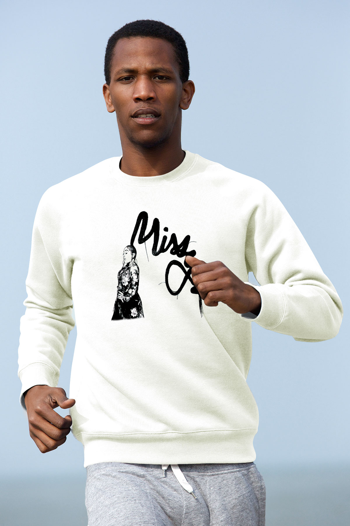 Missy Elliott Beyaz Unisex Sweatshirt