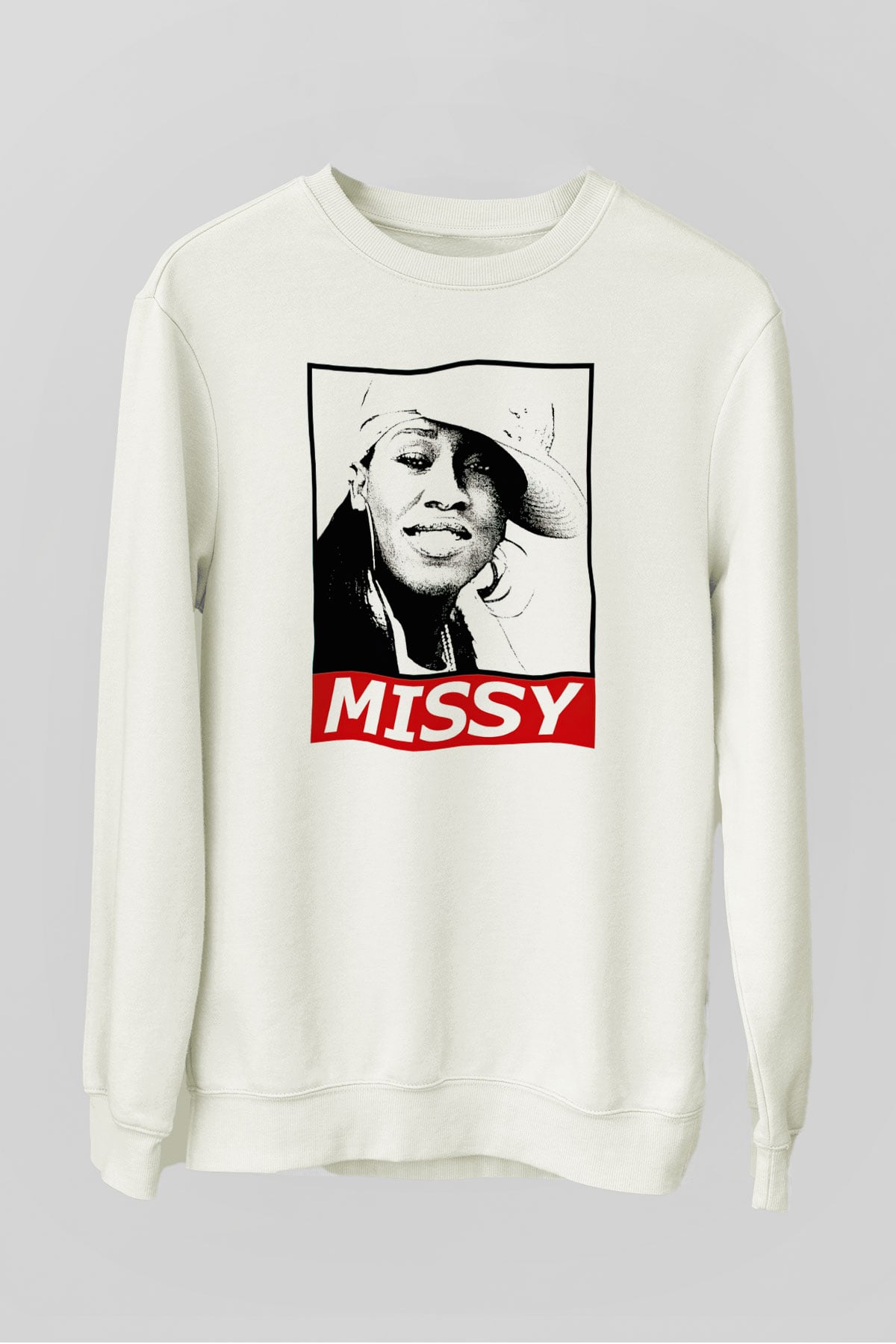 Missy Elliott Beyaz Unisex Sweatshirt