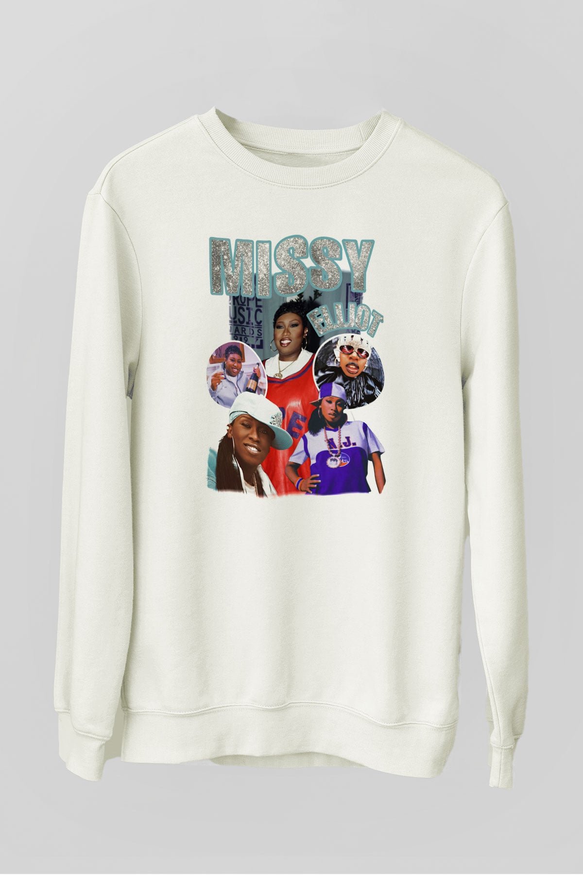 Missy Elliott Beyaz Unisex Sweatshirt