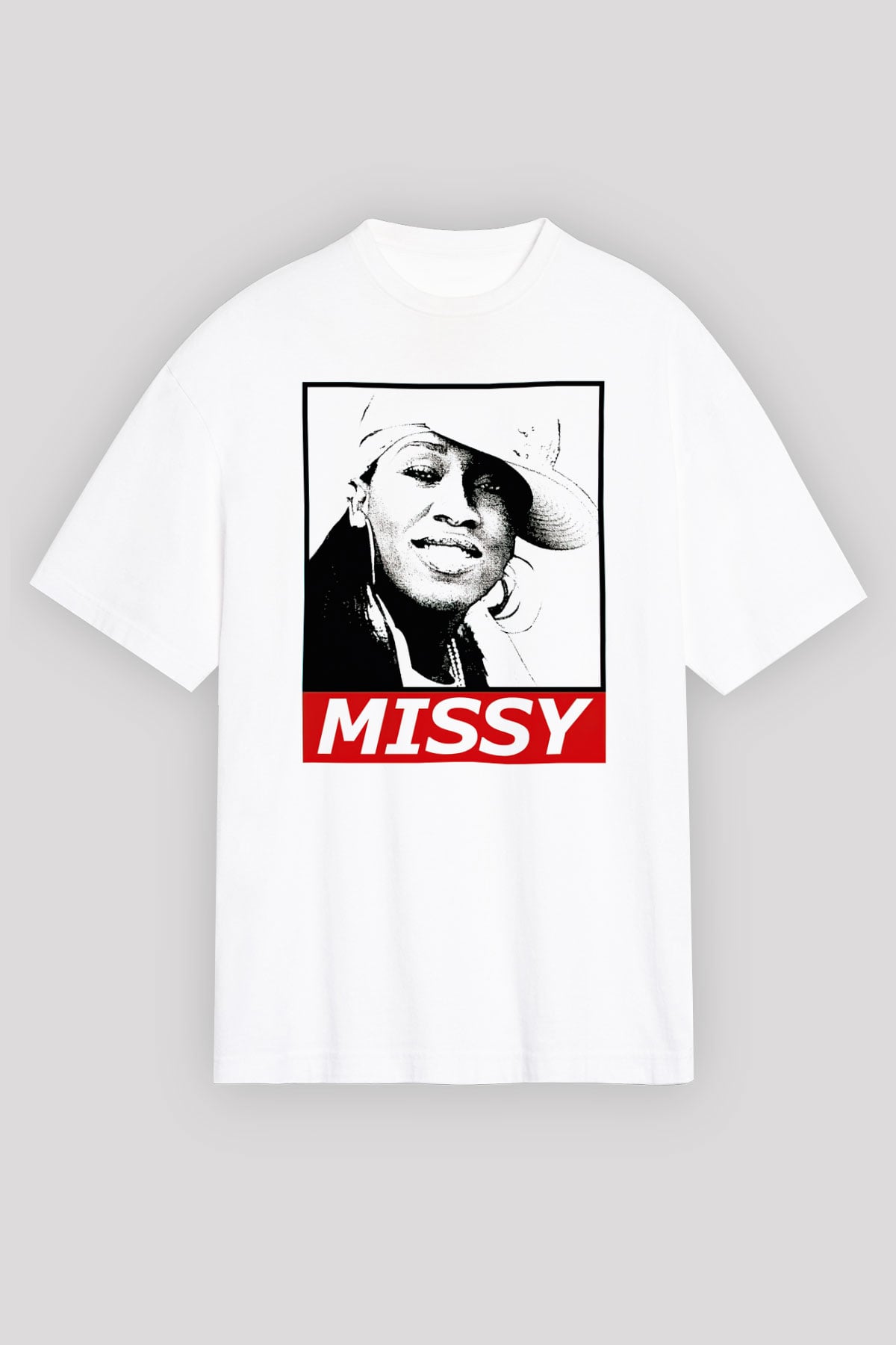 Missy Elliott Beyaz Oversize Tişört Oversize T-shirt - TişörtFabrikası