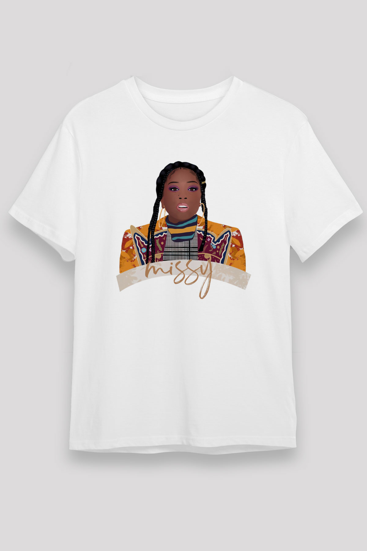 Missy Elliott Beyaz Unisex Tişört T-Shirt - TişörtFabrikası