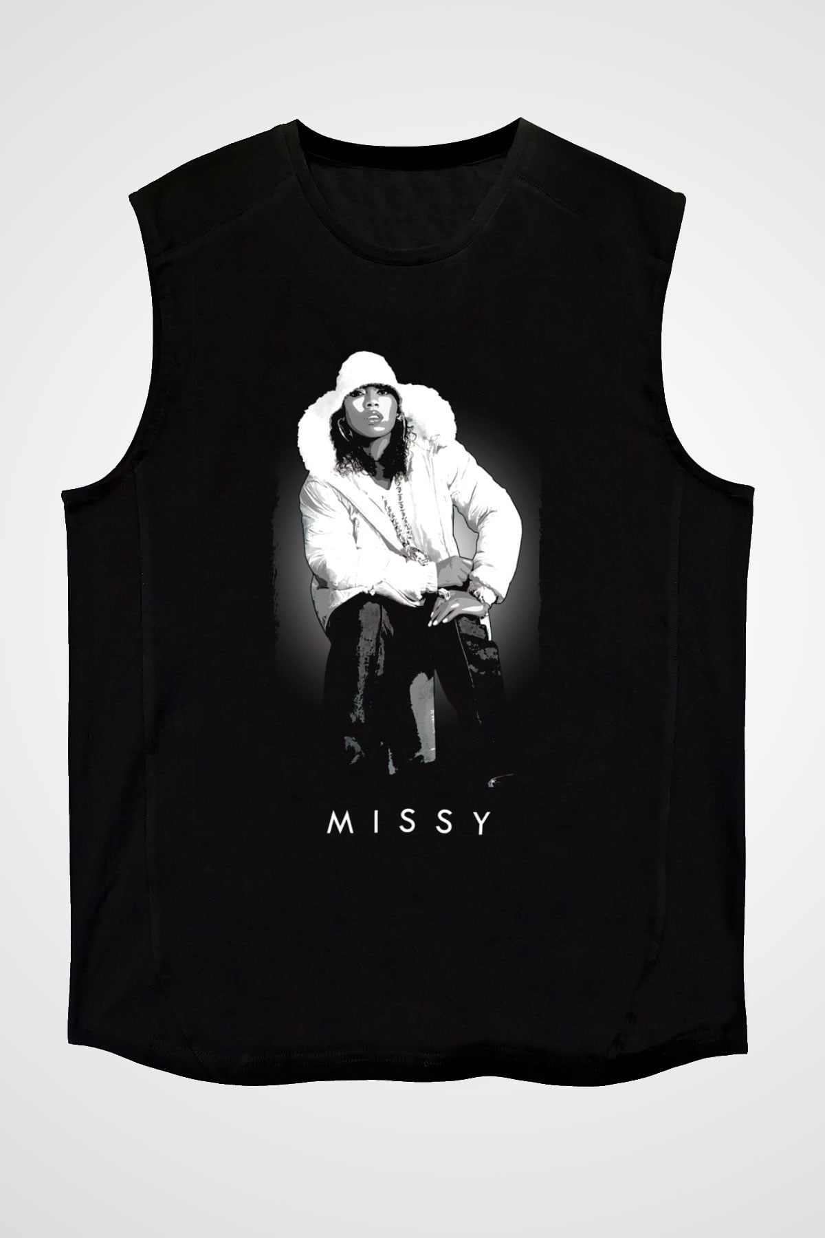 Missy Elliott Siyah Unisex Kolsuz Tişört