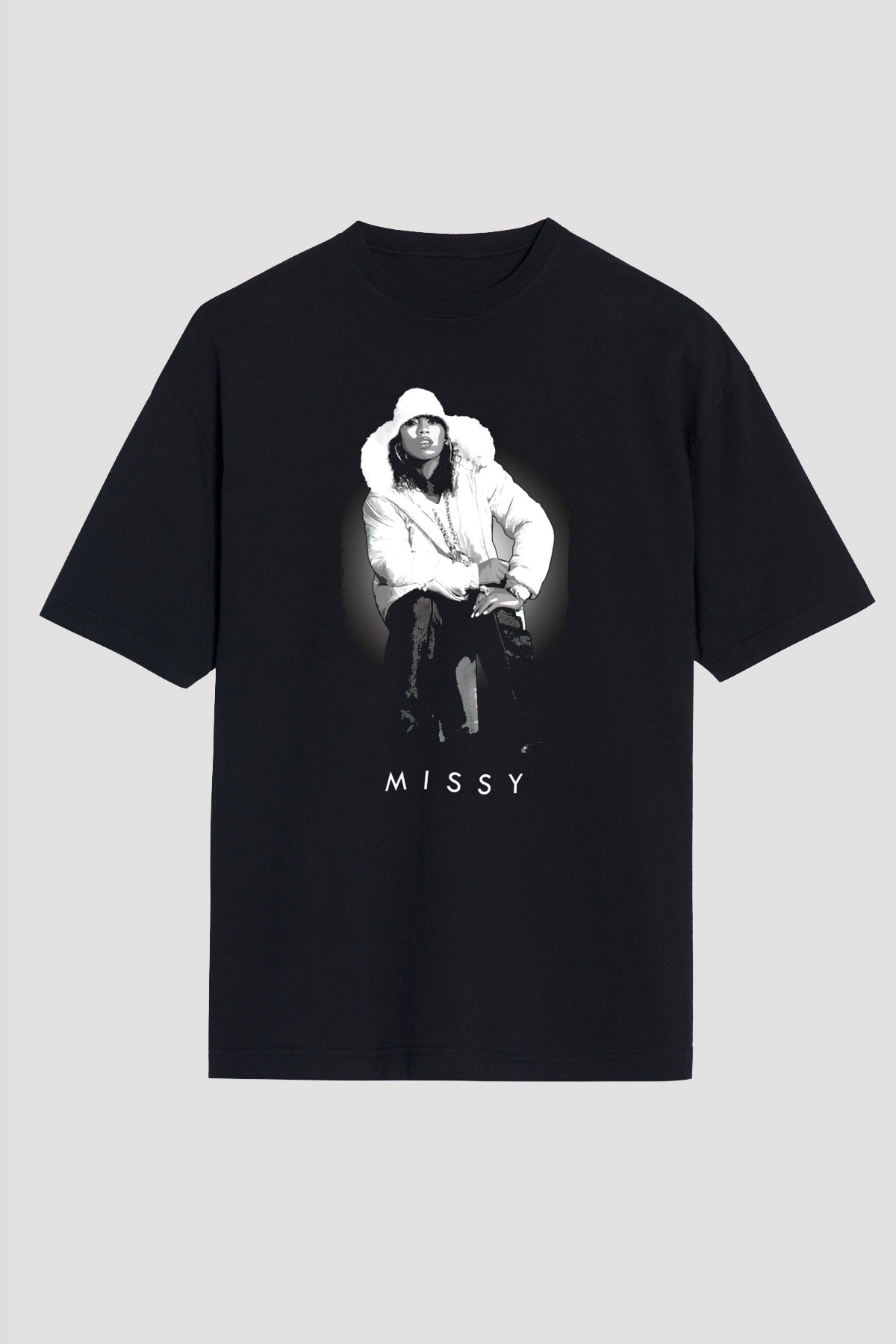 Missy Elliott Siyah Oversize Tişört Oversize T-shirt - TişörtFabrikası