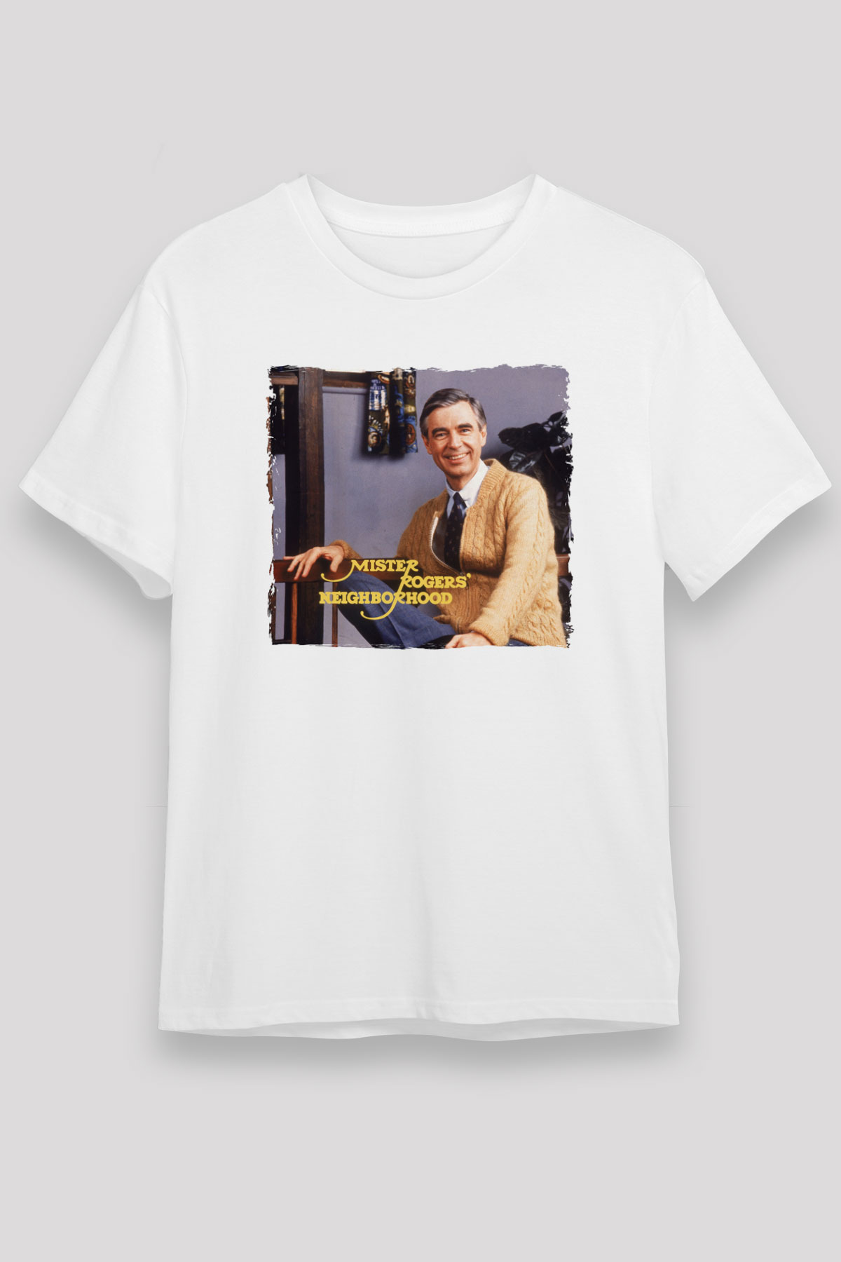 Mister Rogers Neighborhood Beyaz Unisex Tişört T-Shirt