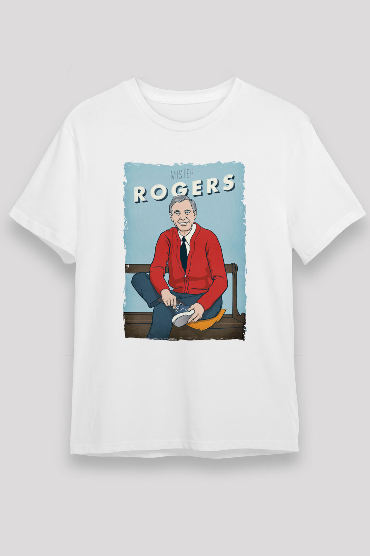 Mister Rogers Neighborhood Beyaz Unisex Tişört T-Shirt