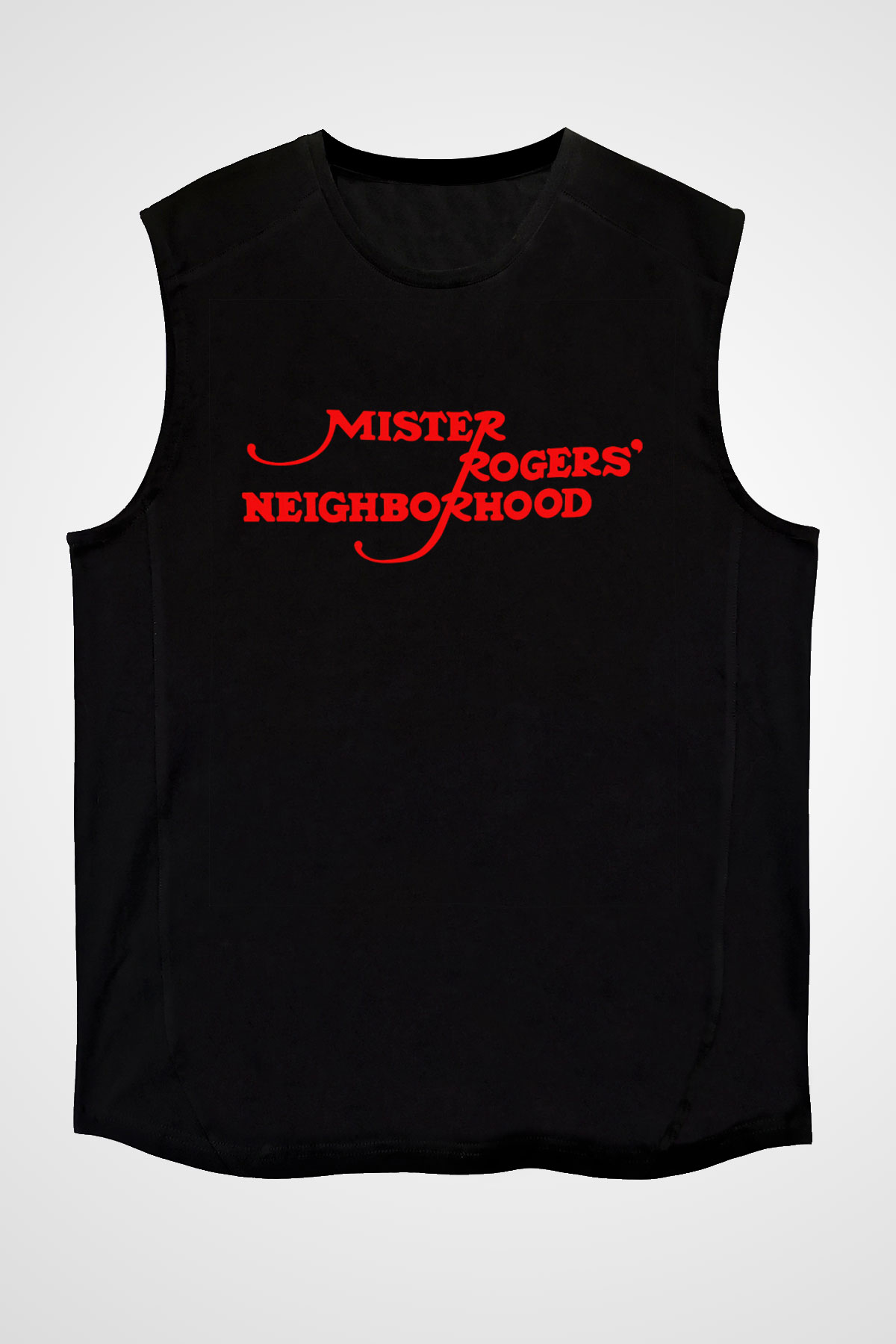 Mister Rogers Neighborhood Siyah Unisex Kolsuz Tişört
