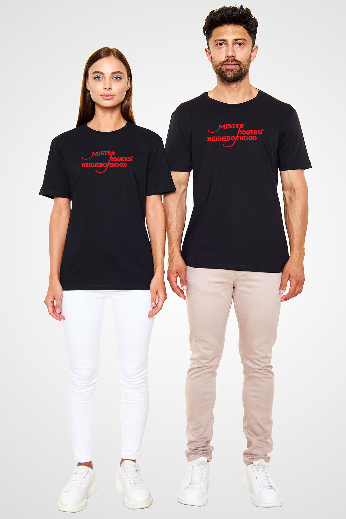 Mister Rogers Neighborhood Siyah Unisex Tişört T-Shirt