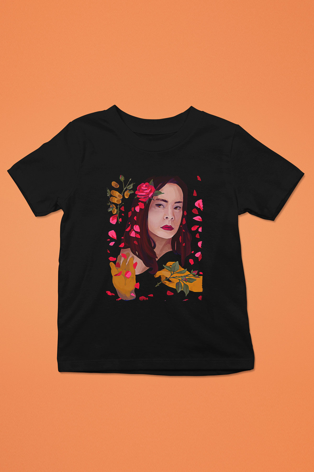 Mitski Baskılı Baskılı Unisex Siyah Çocuk Tişört - Tshirt