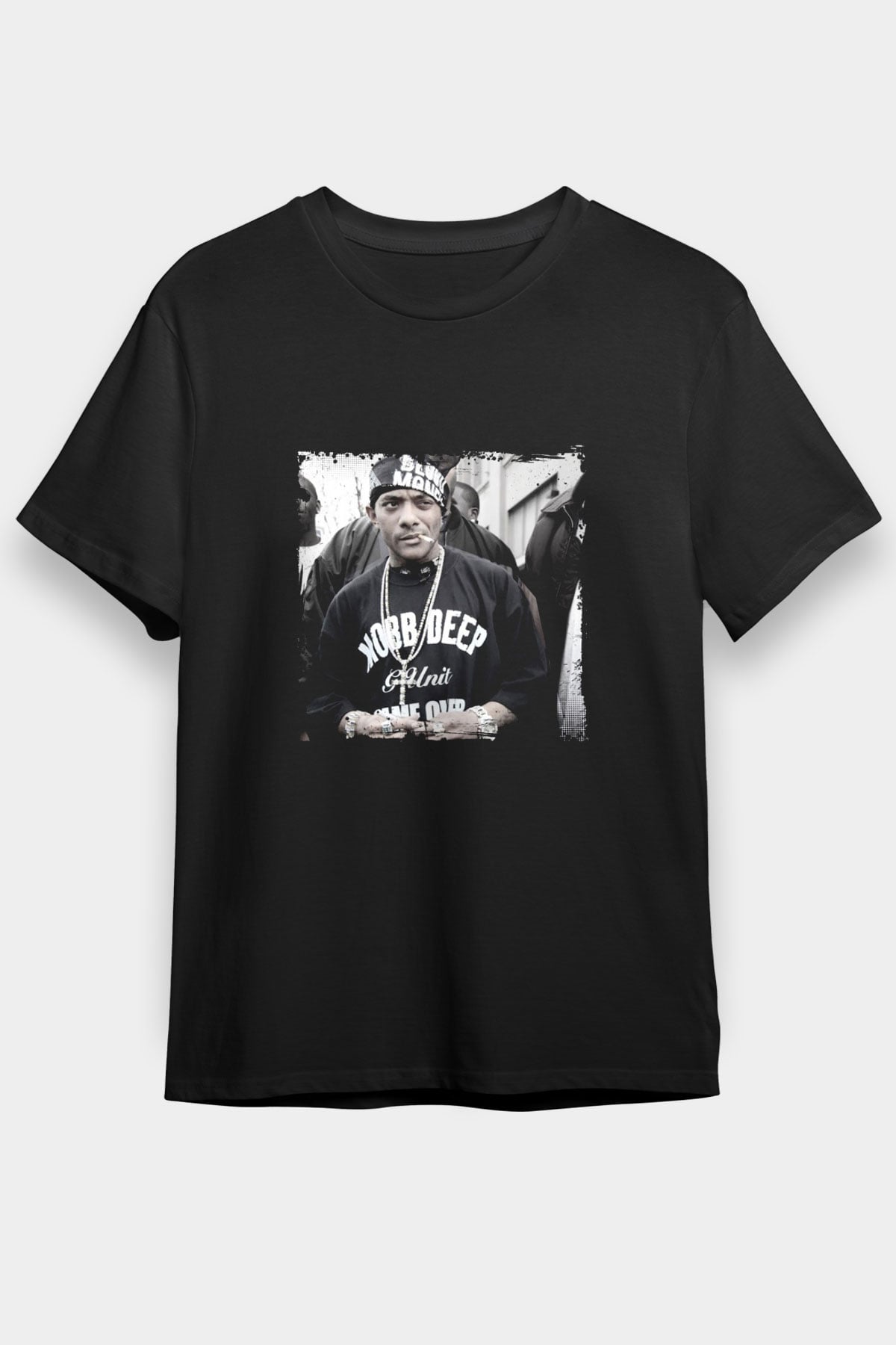 Mobb Deep Baskılı Unisex Siyah Tişört