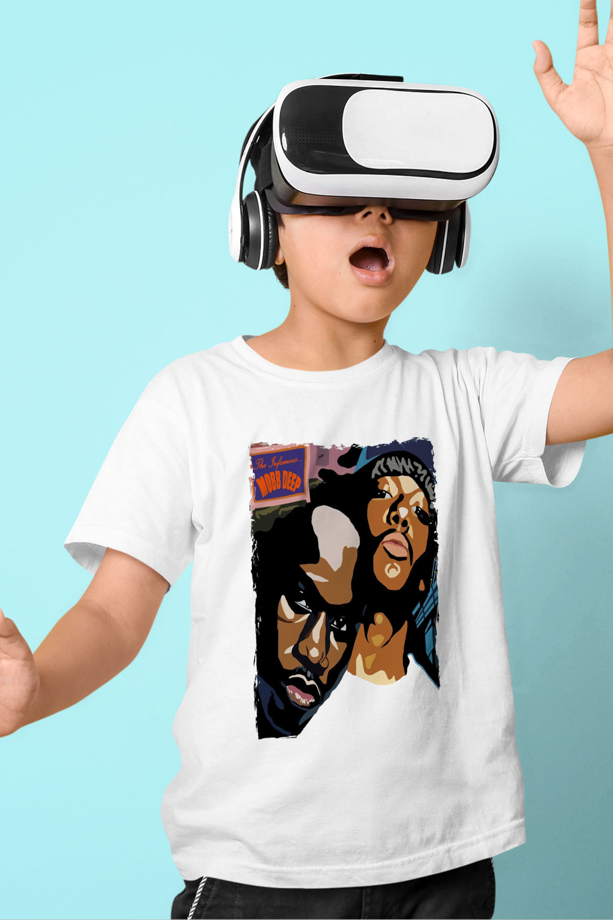 Mobb Deep Beyaz Unisex Çocuk Tişört