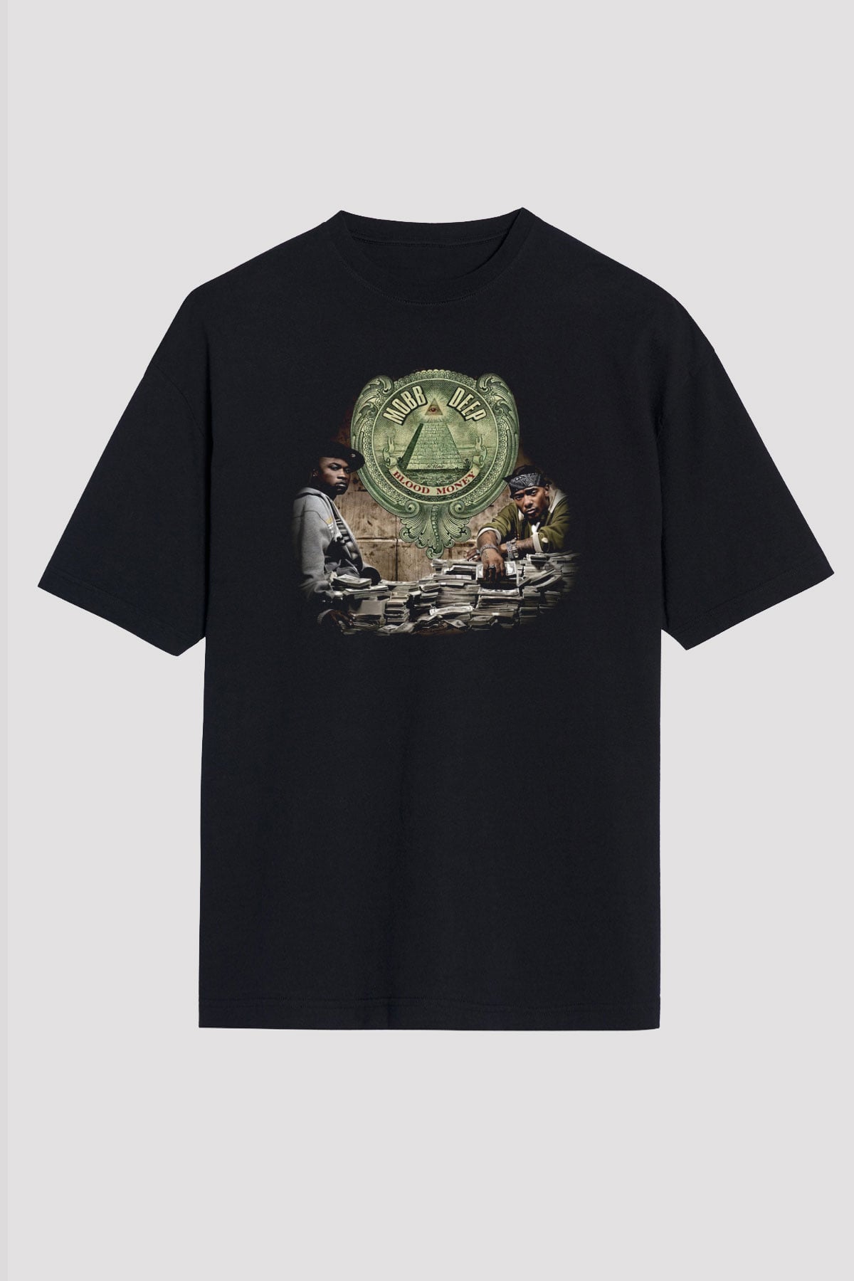 Mobb Deep Siyah Unisex Oversize Tişört T-Shirt