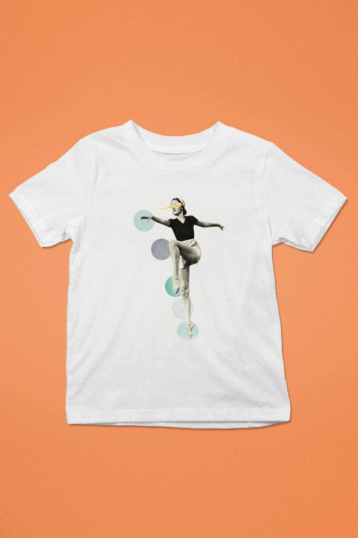 Modern Dans Beyaz Unisex Çocuk Tişört