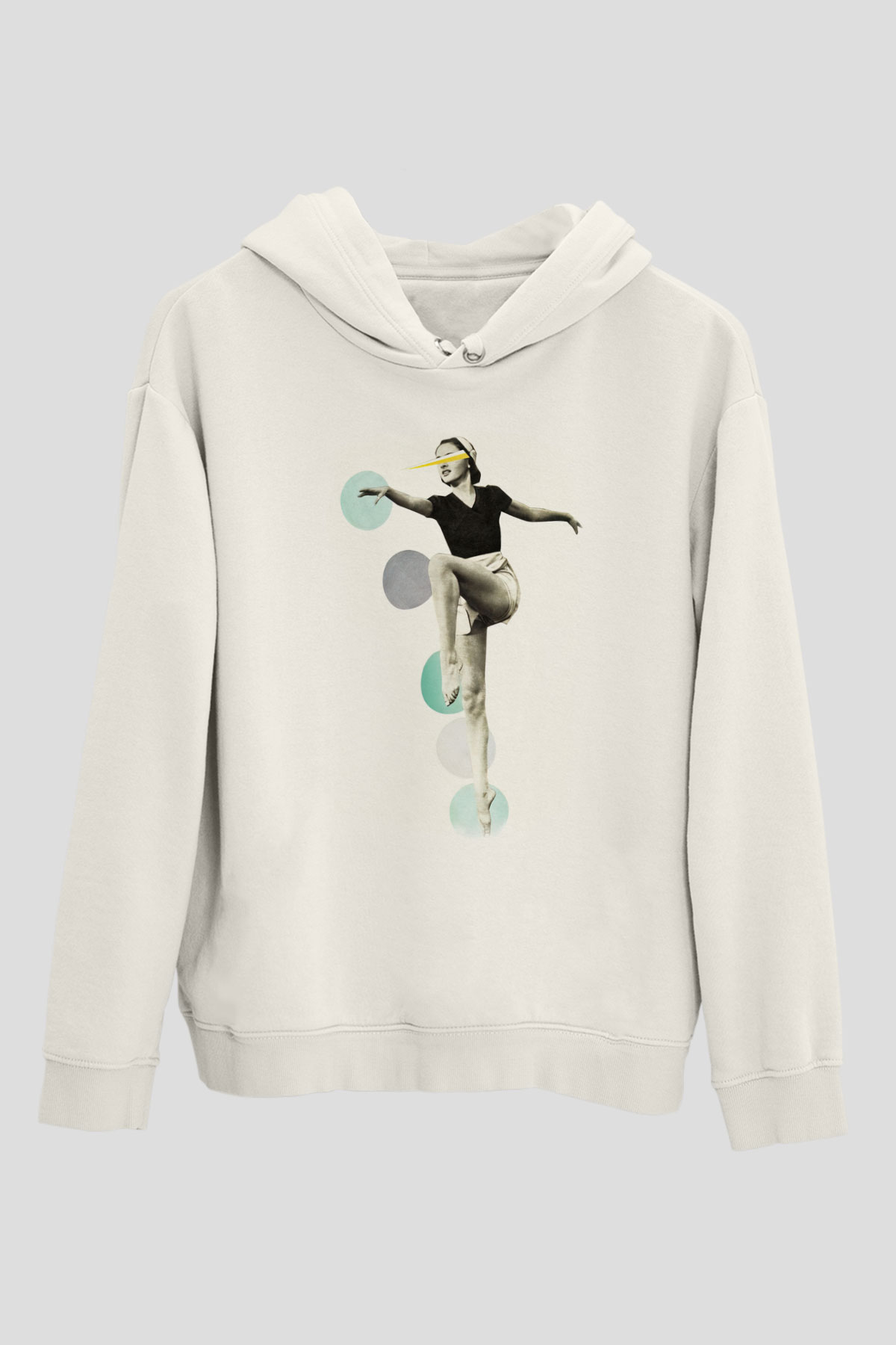 Modern Dans Beyaz Unisex Hoodie