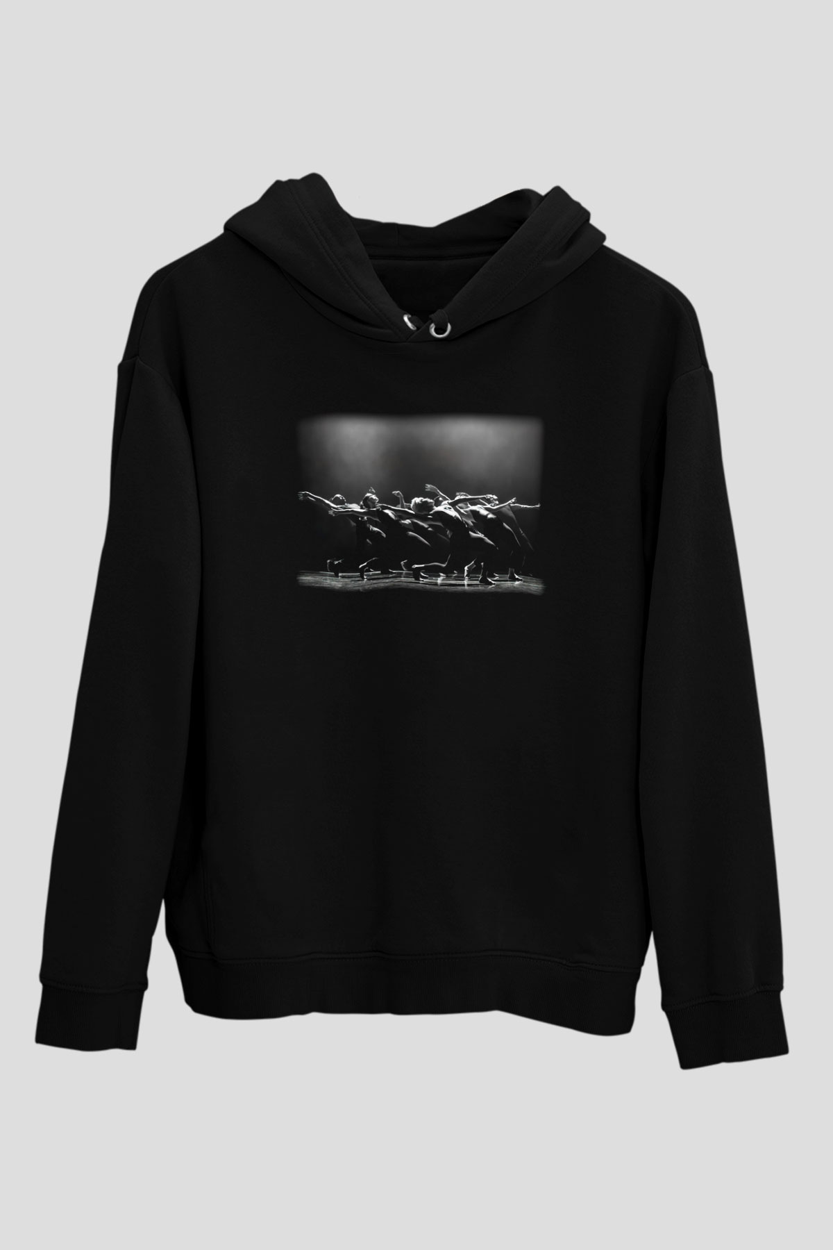 Modern Dans Siyah Unisex Hoodie
