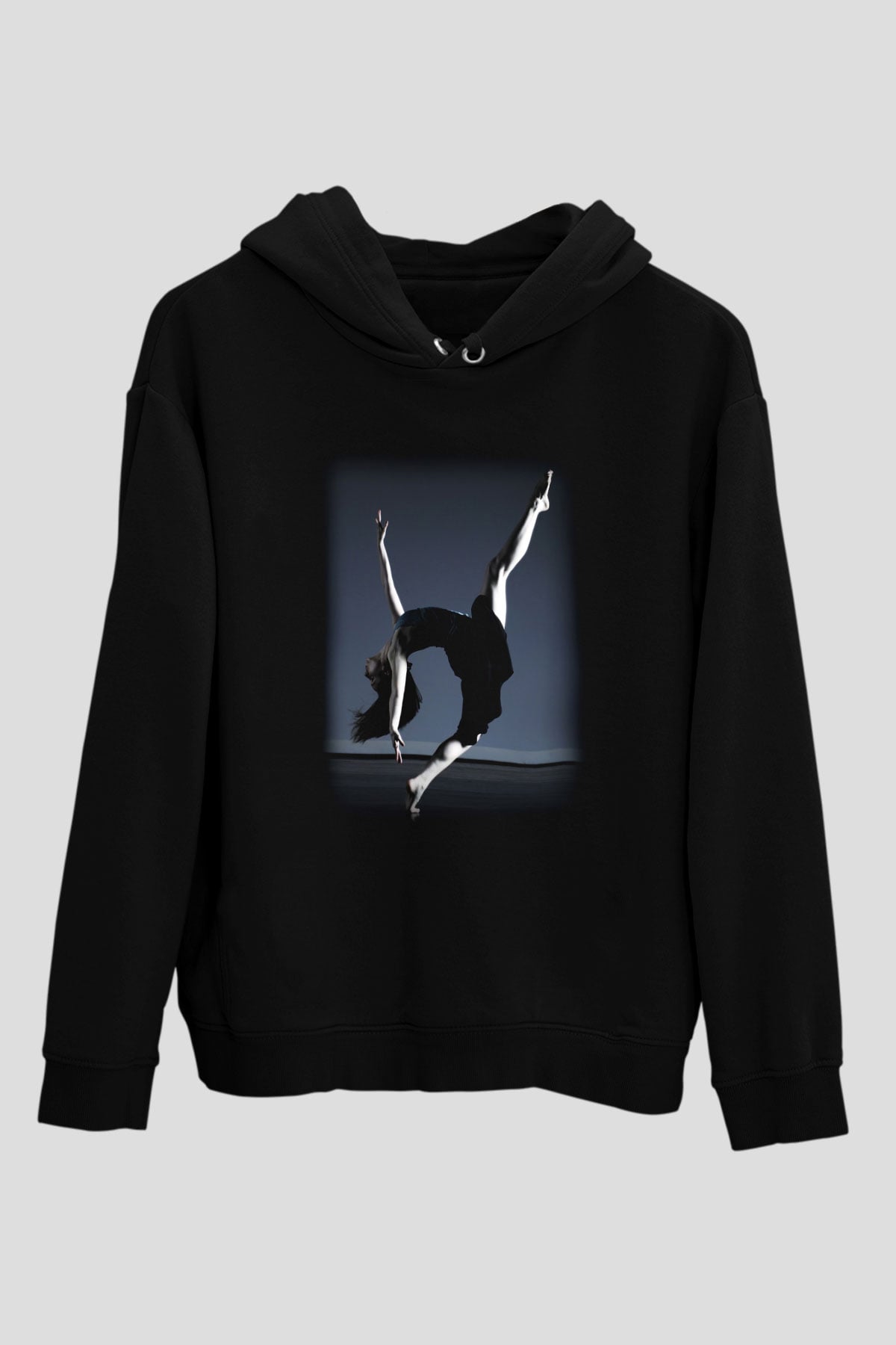 Modern Dans Siyah Unisex Hoodie