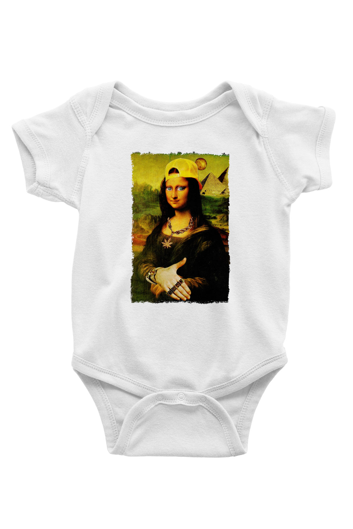 Mona Lisa Beyaz Bebek Body - Zıbın
