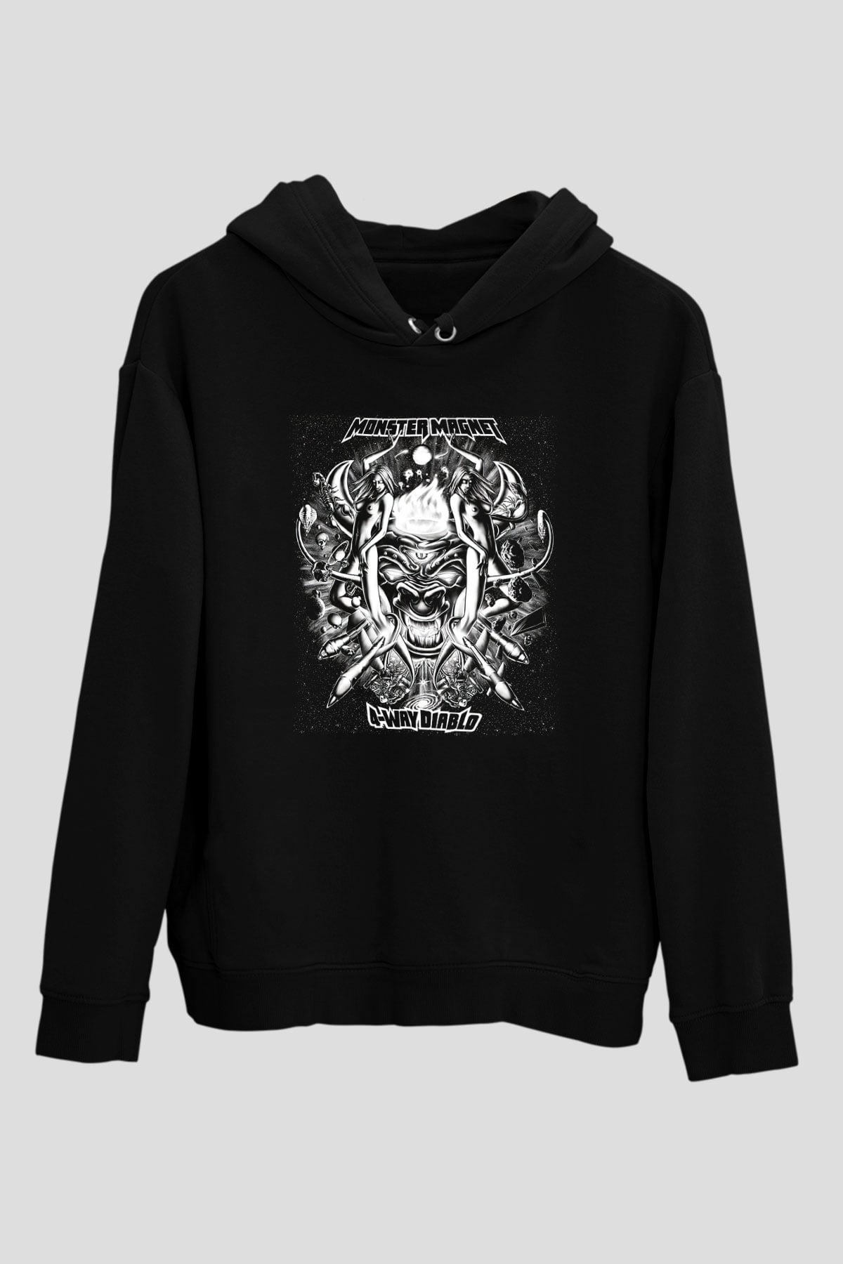 Monster Magnet Siyah Unisex Hoodie