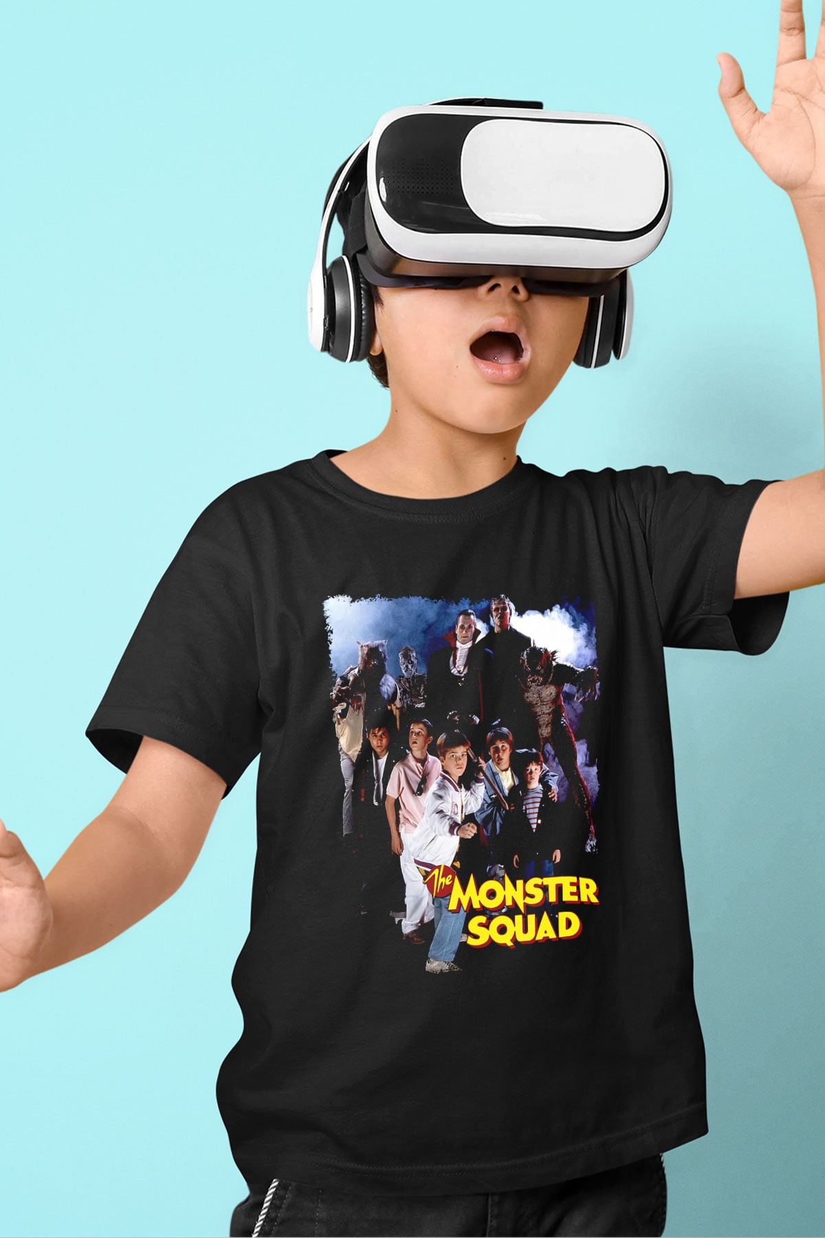 Monster Squad Siyah Unisex  Çocuk Tişört
