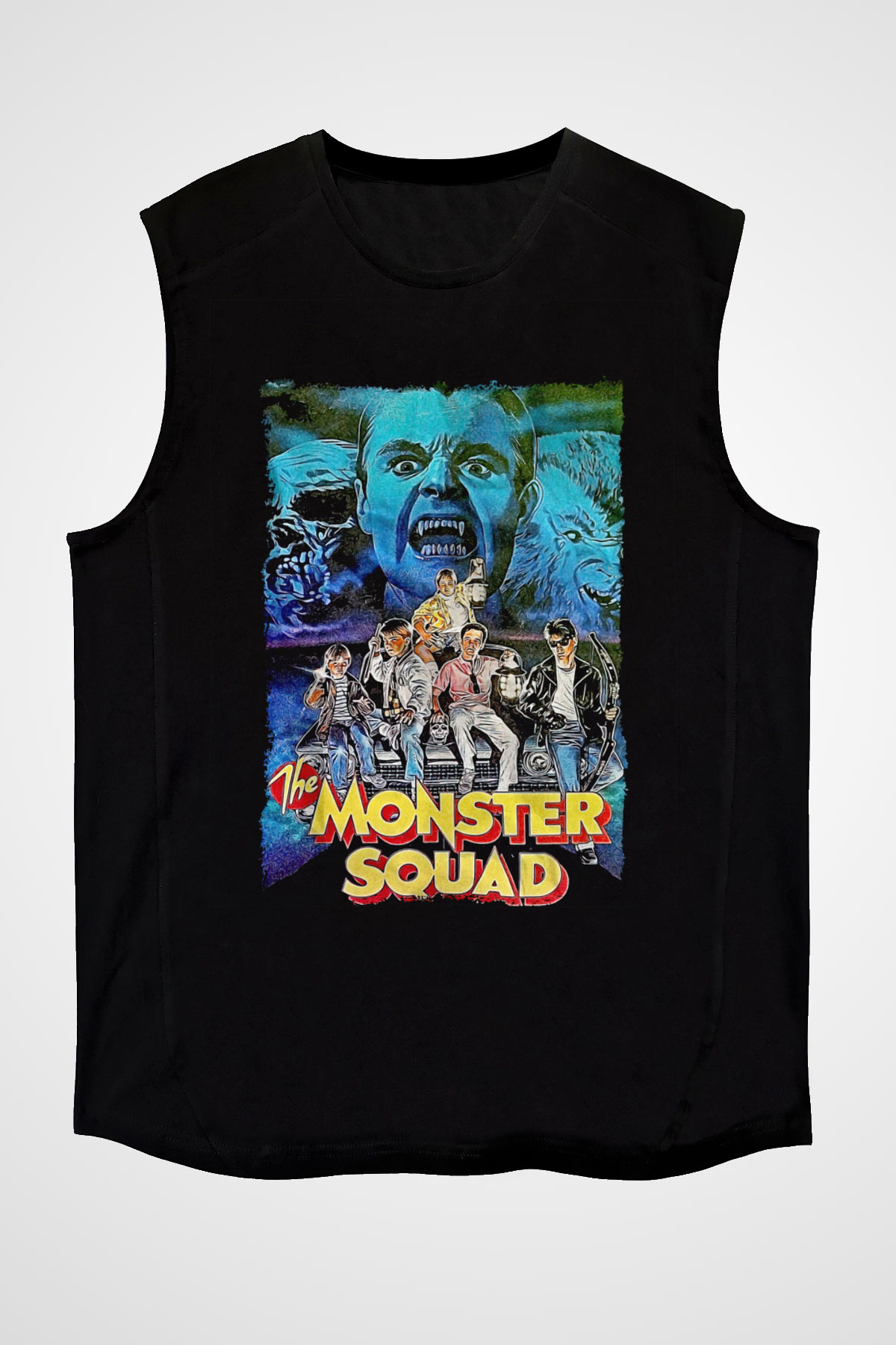 Monster Squad Siyah Unisex  Kolsuz Tişört