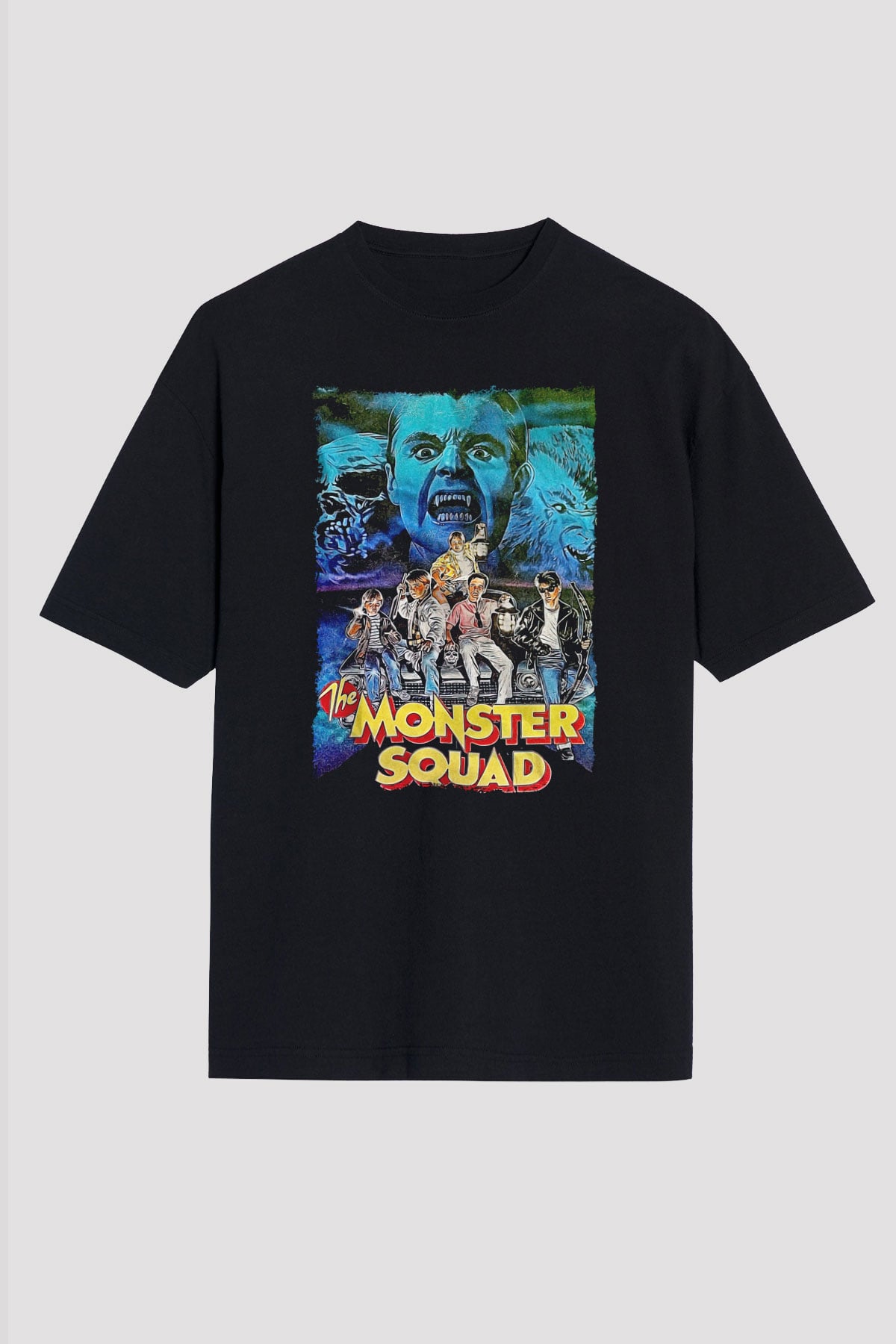 Monster Squad Siyah Oversize Tişört