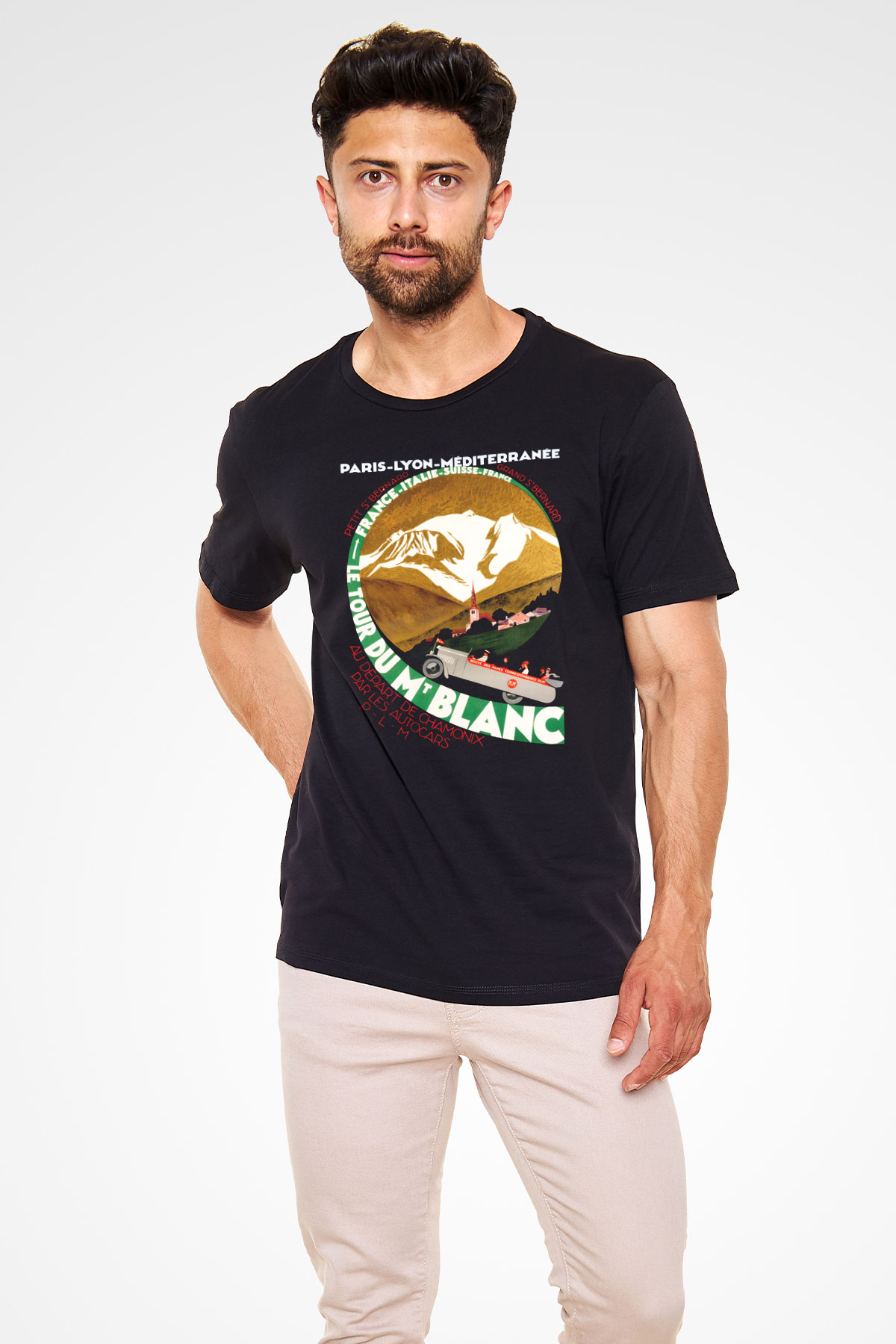 Mont Blanc Siyah Unisex Tişört T-Shirt - TişörtFabrikası