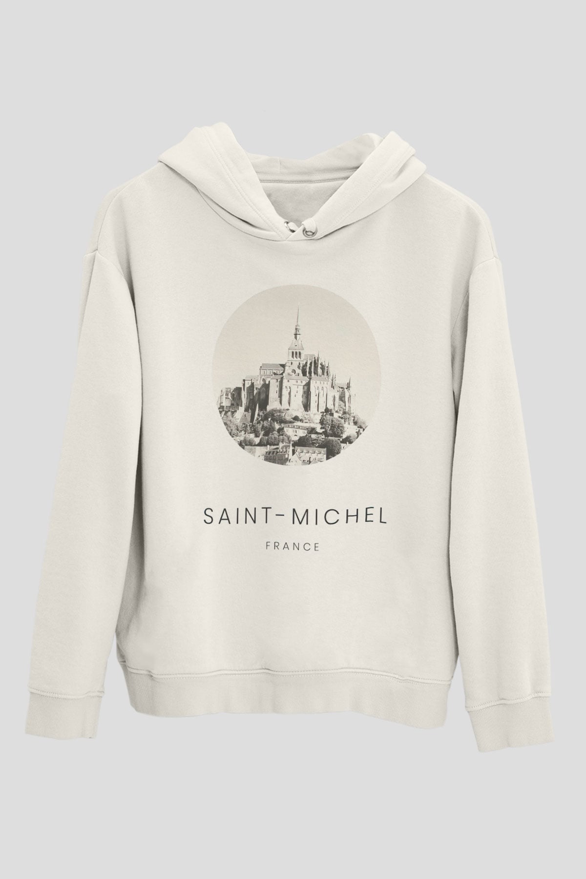 Mont Saint-Michel Beyaz Unisex Hoodie