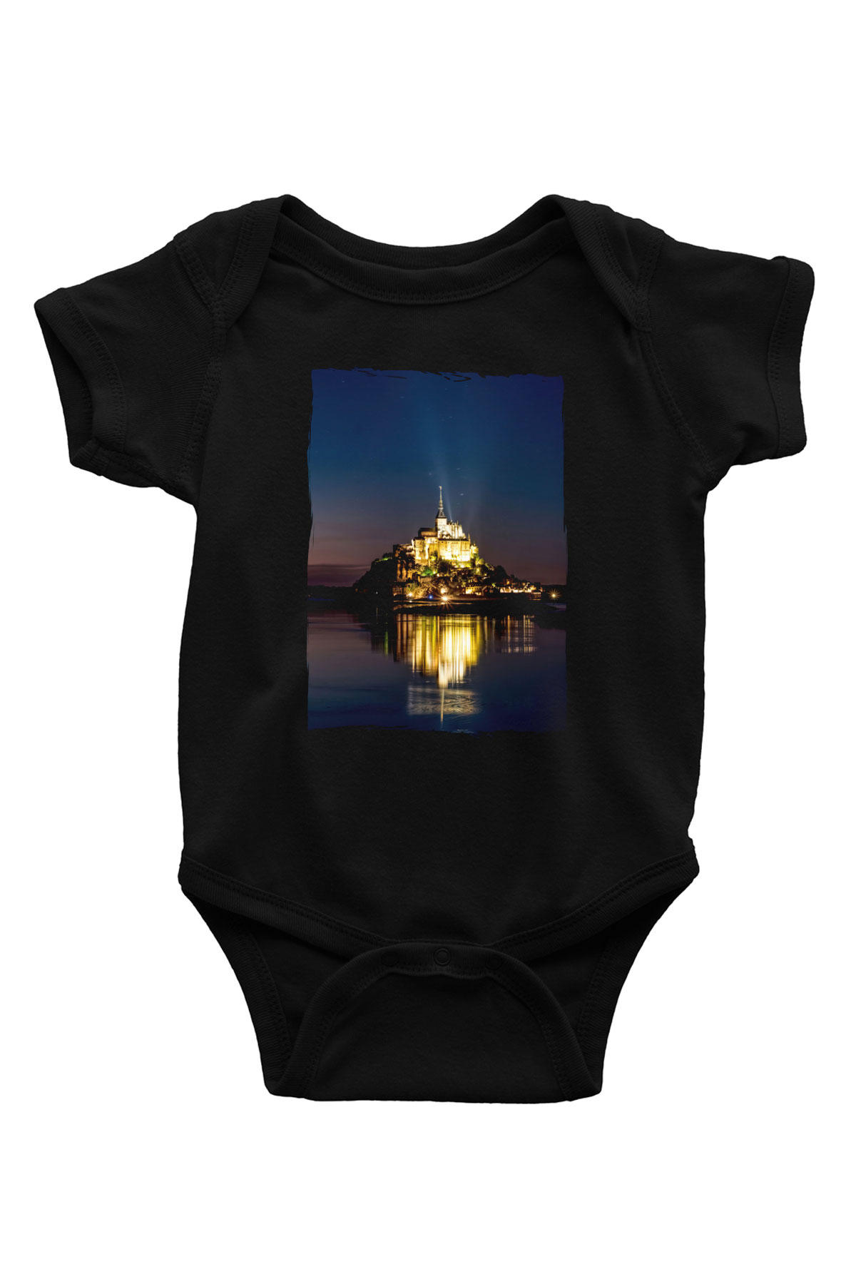 Mont Saint-Michel Siyah Bebek Body - Zıbın