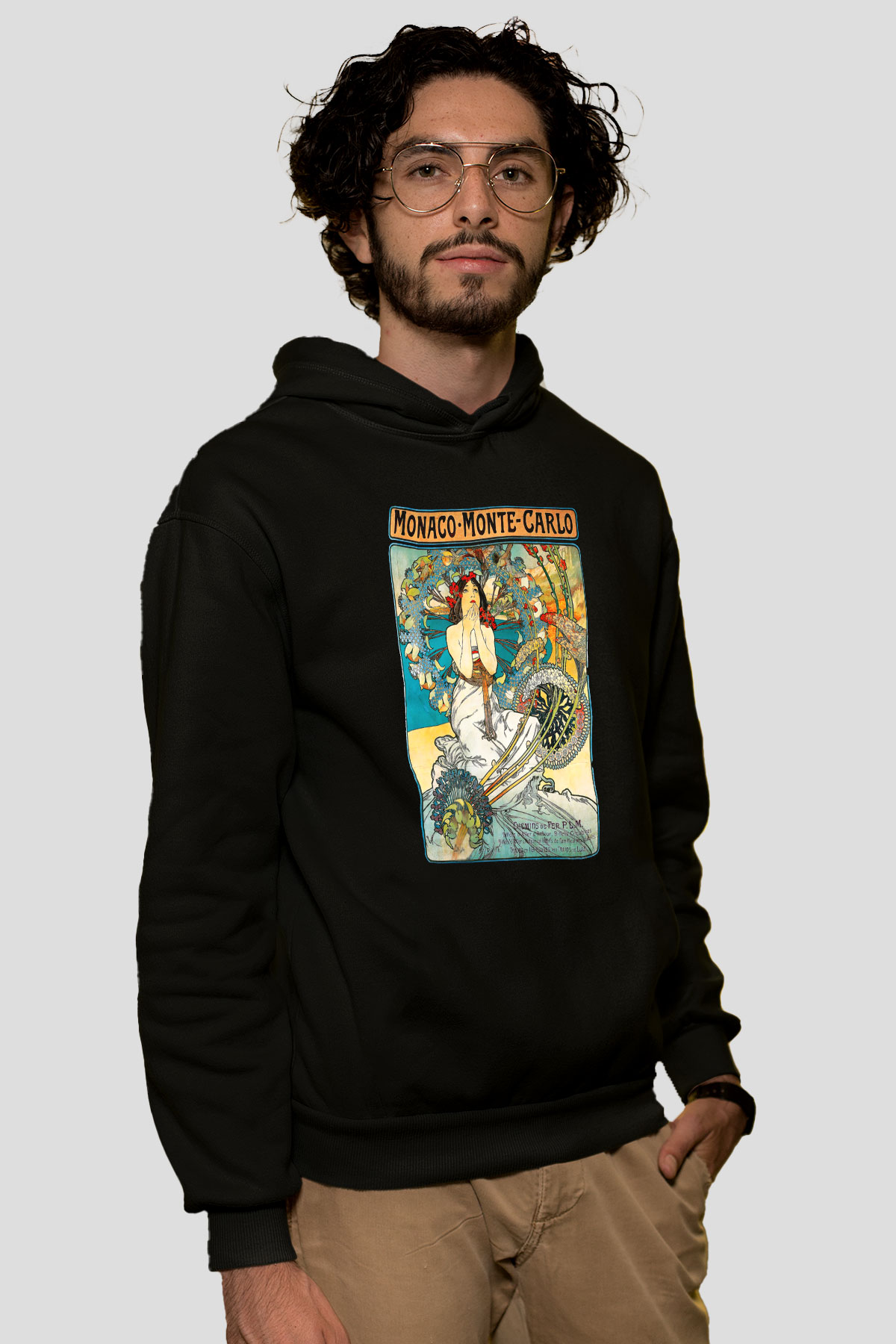 Monte Carlo Siyah Unisex Hoodie