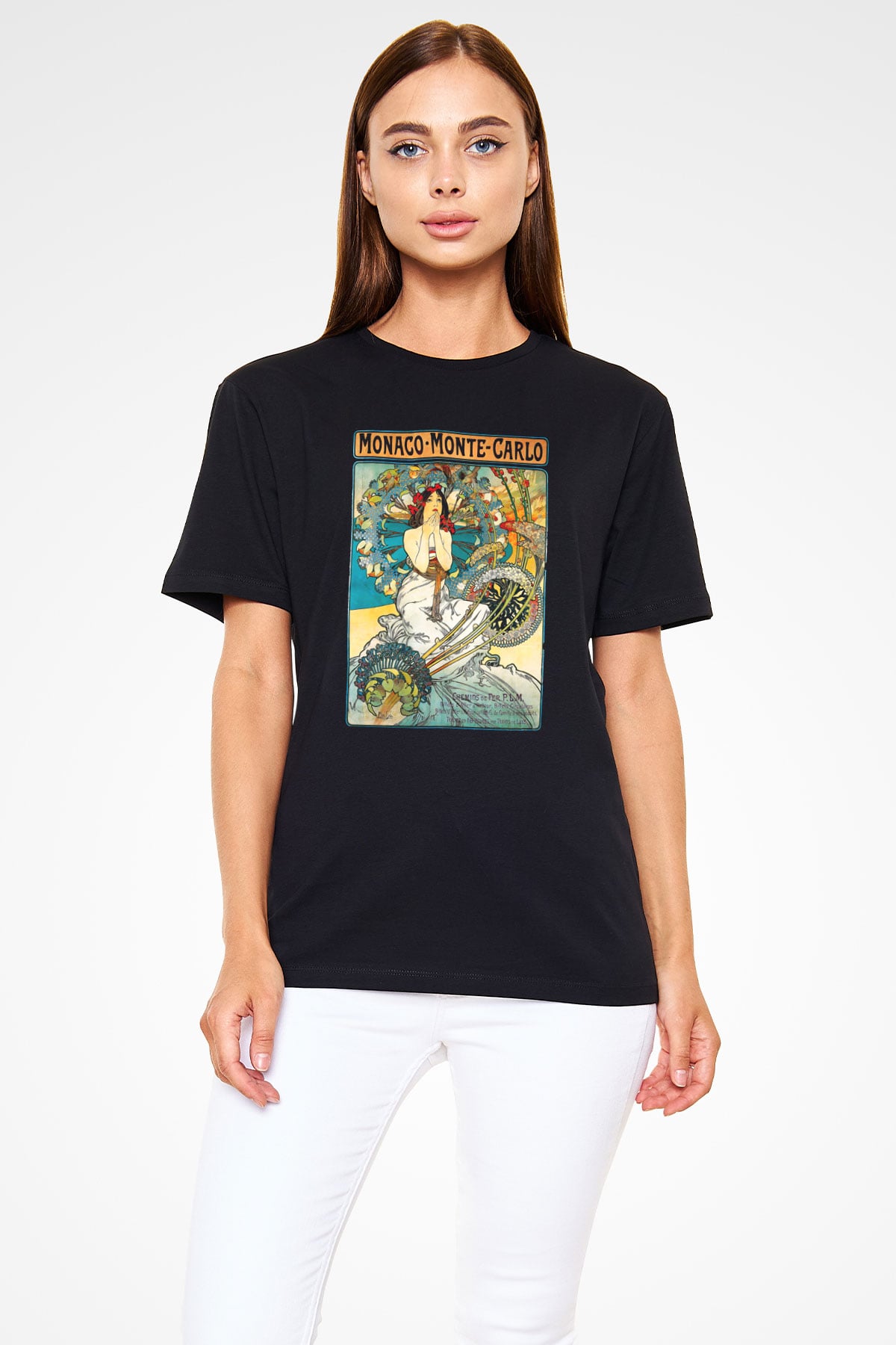 Monte Carlo Siyah Unisex Tişört T-Shirt - TişörtFabrikası