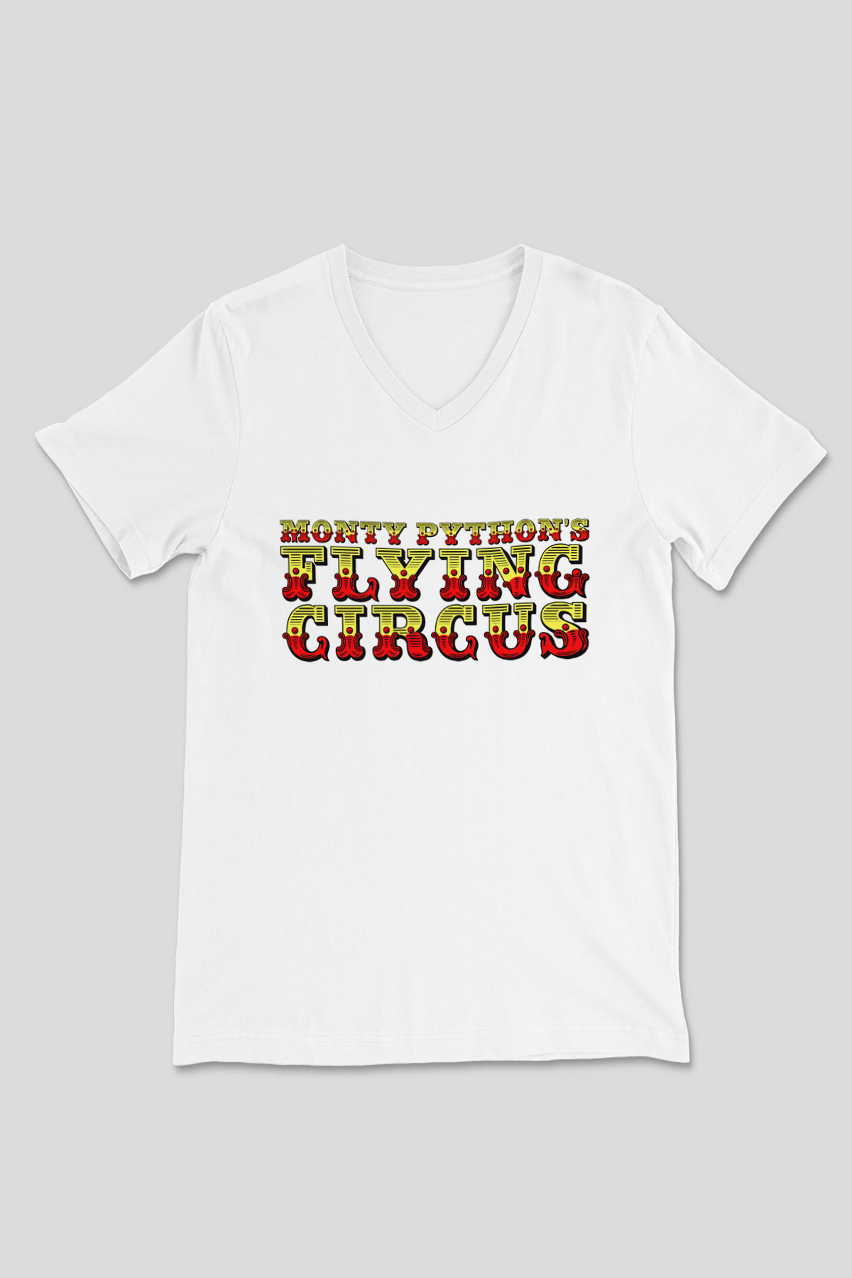 Monty Pythons Flying Circus Beyaz Unisex V Yaka Tişört T-Shirt