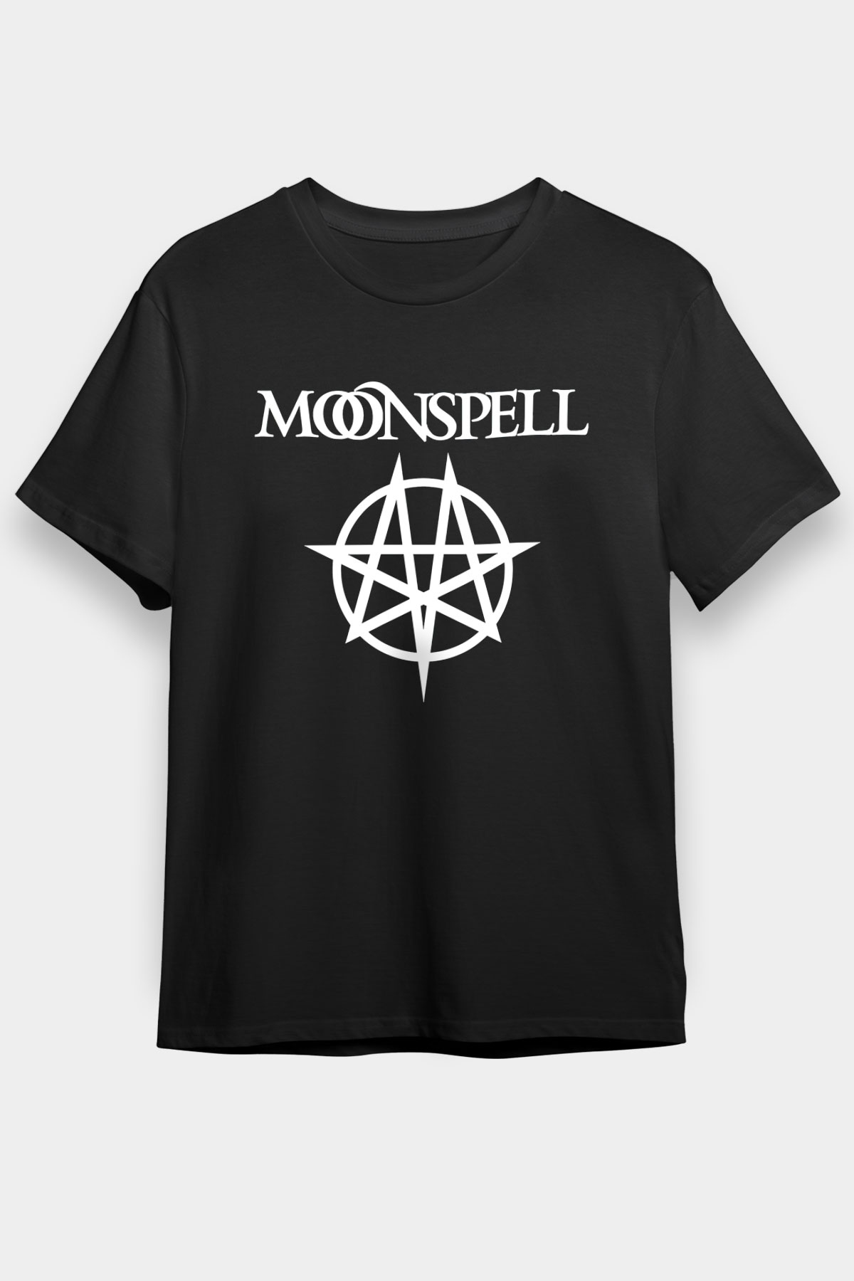 Moonspell Baskılı Unisex Siyah Tişört - Tshirt