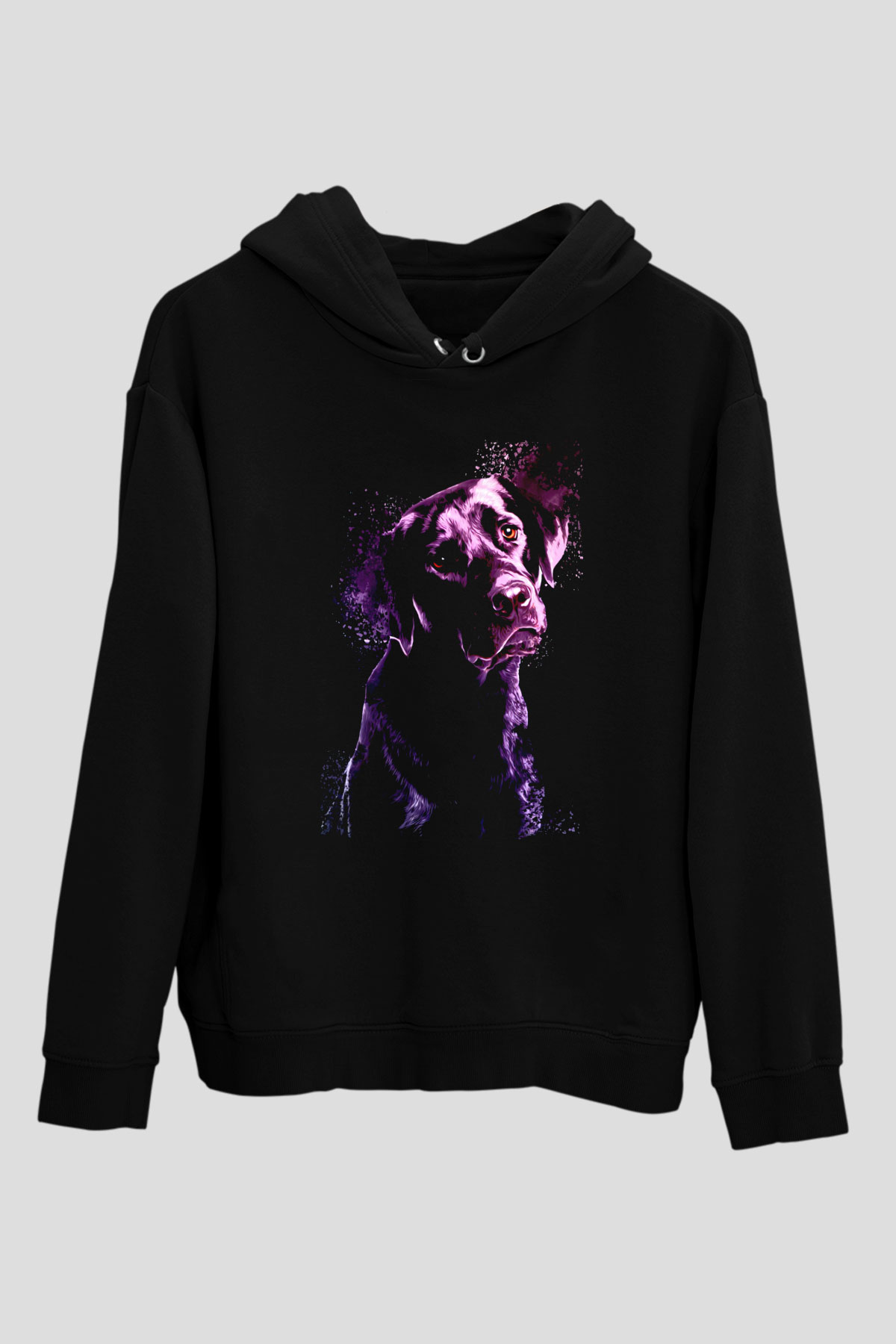 Mor KöpekSiyah  Unisex Hoodie