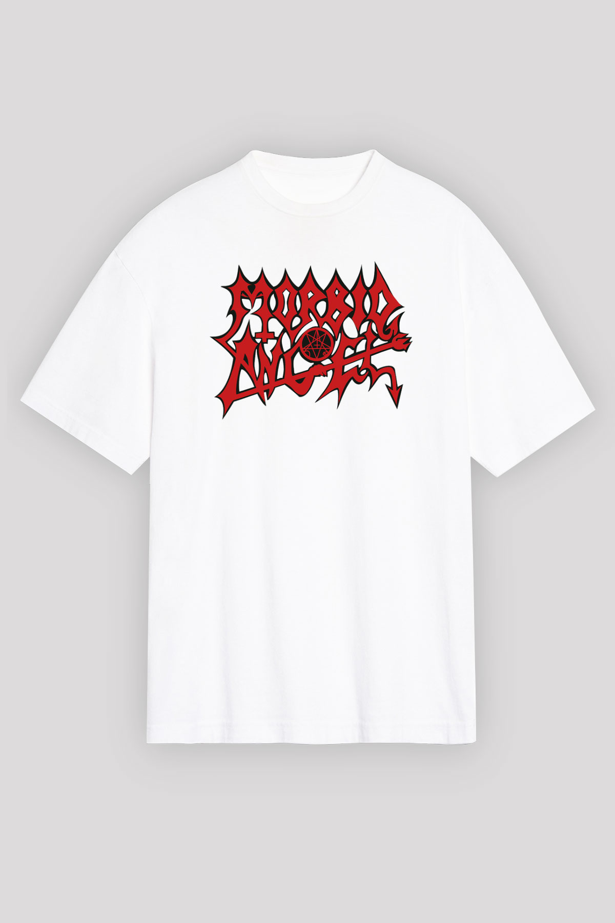 Morbid Angel Beyaz Unisex Oversize Tişört T-Shirt