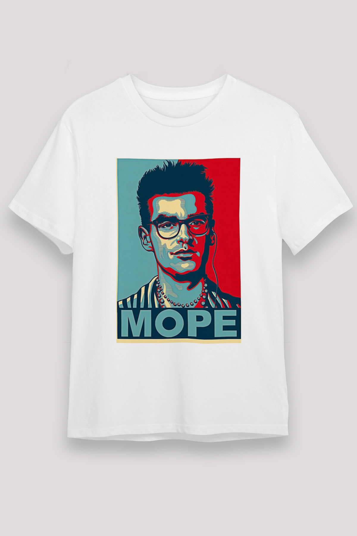 Morrissey Baskılı Unisex Beyaz Tişört - Tshirt