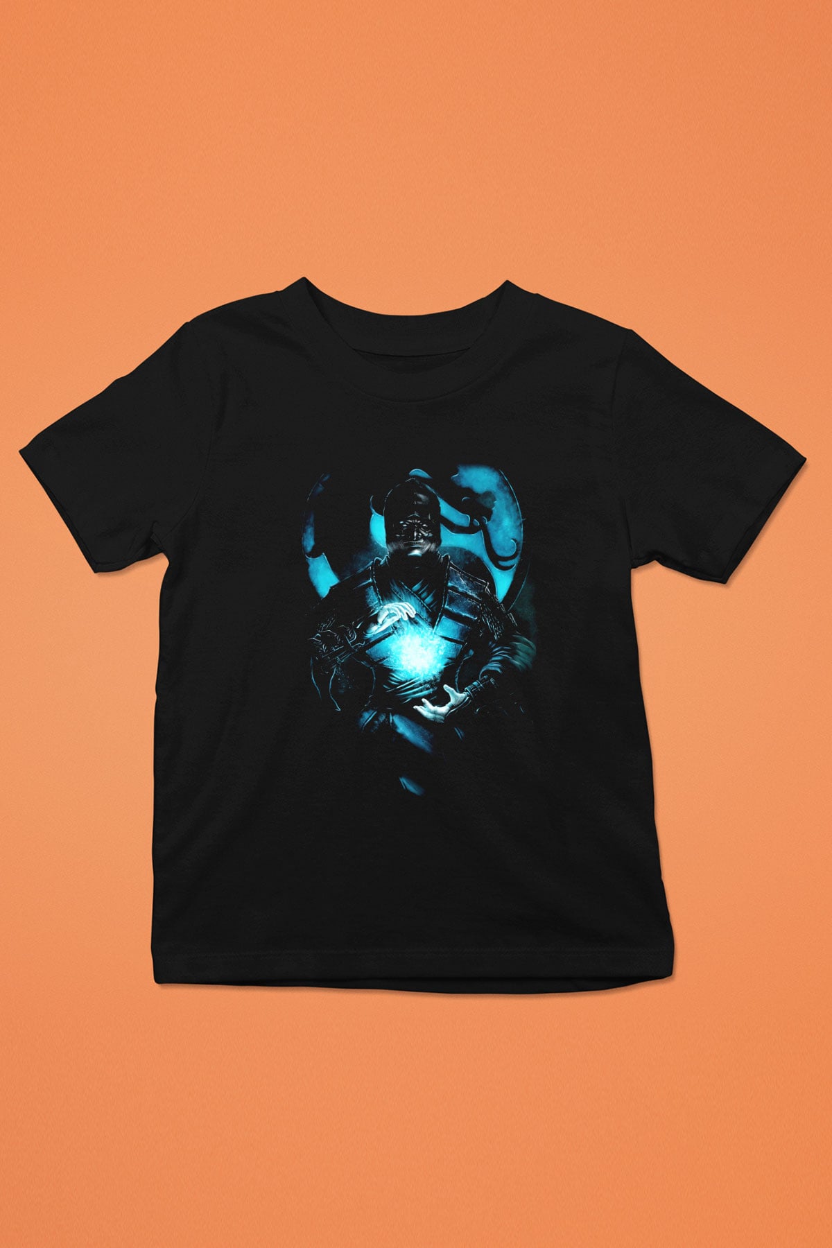 Mortal Kombat Baskılı Siyah Unisex Çocuk Tişört