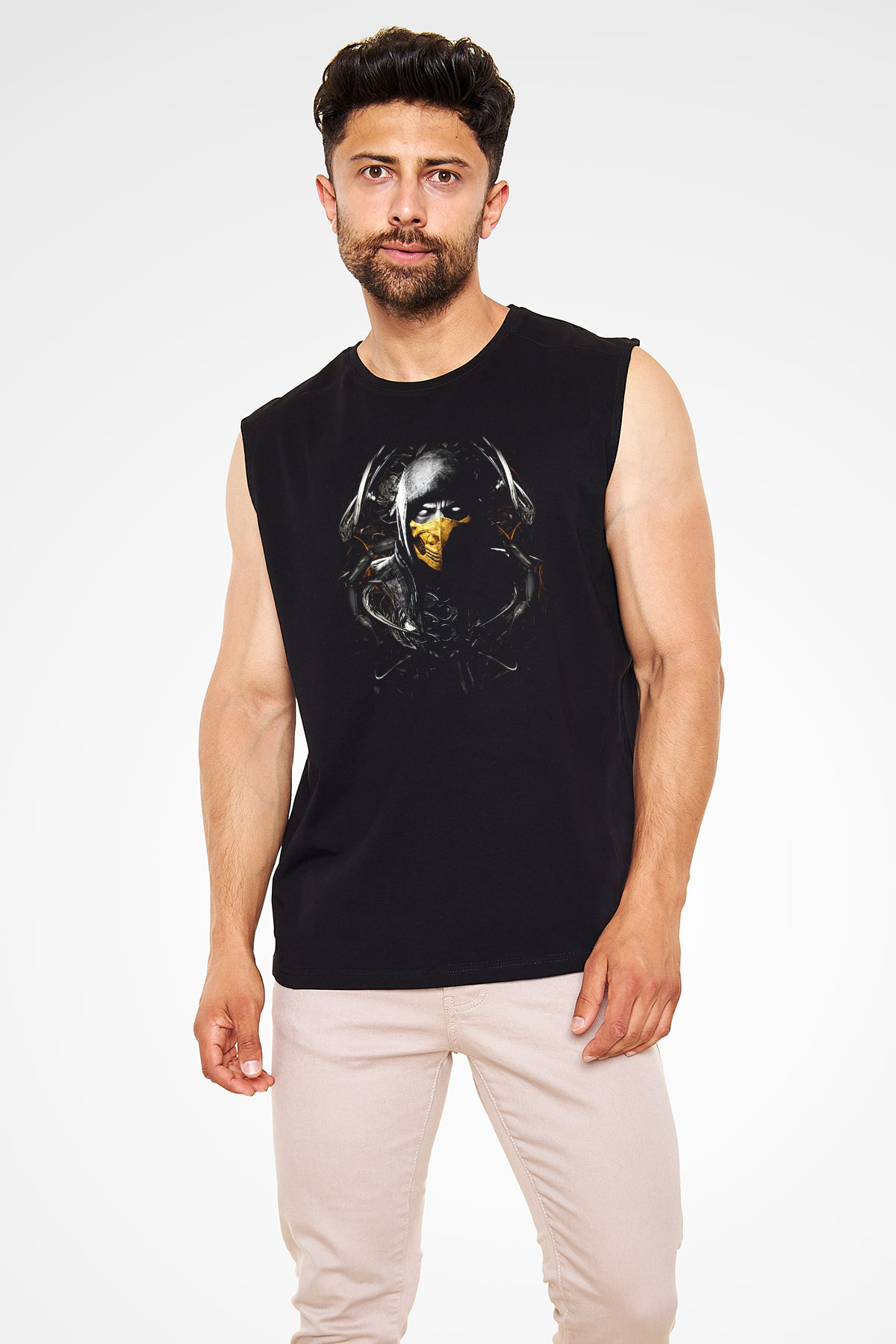 Mortal Kombat Siyah Unisex Kolsuz Tişört