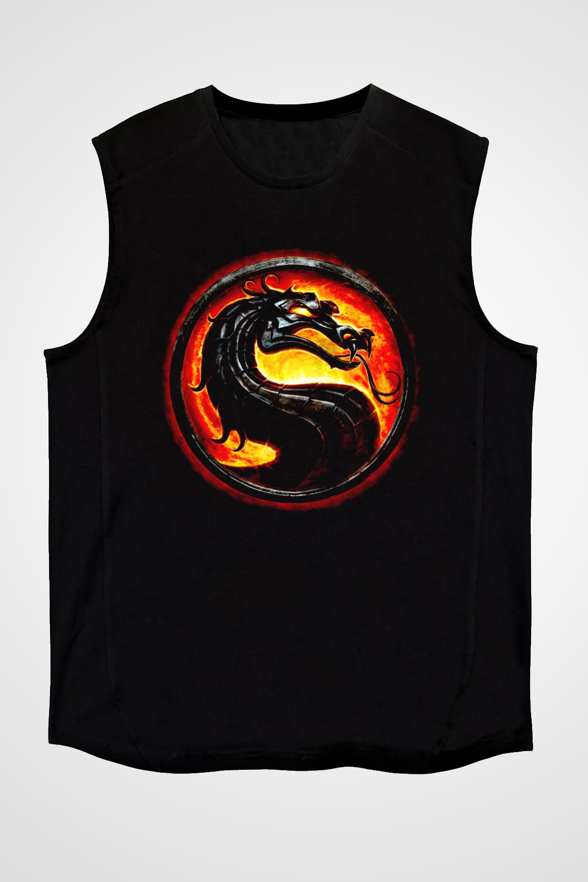 Mortal Kombat Siyah Unisex Kolsuz Tişört