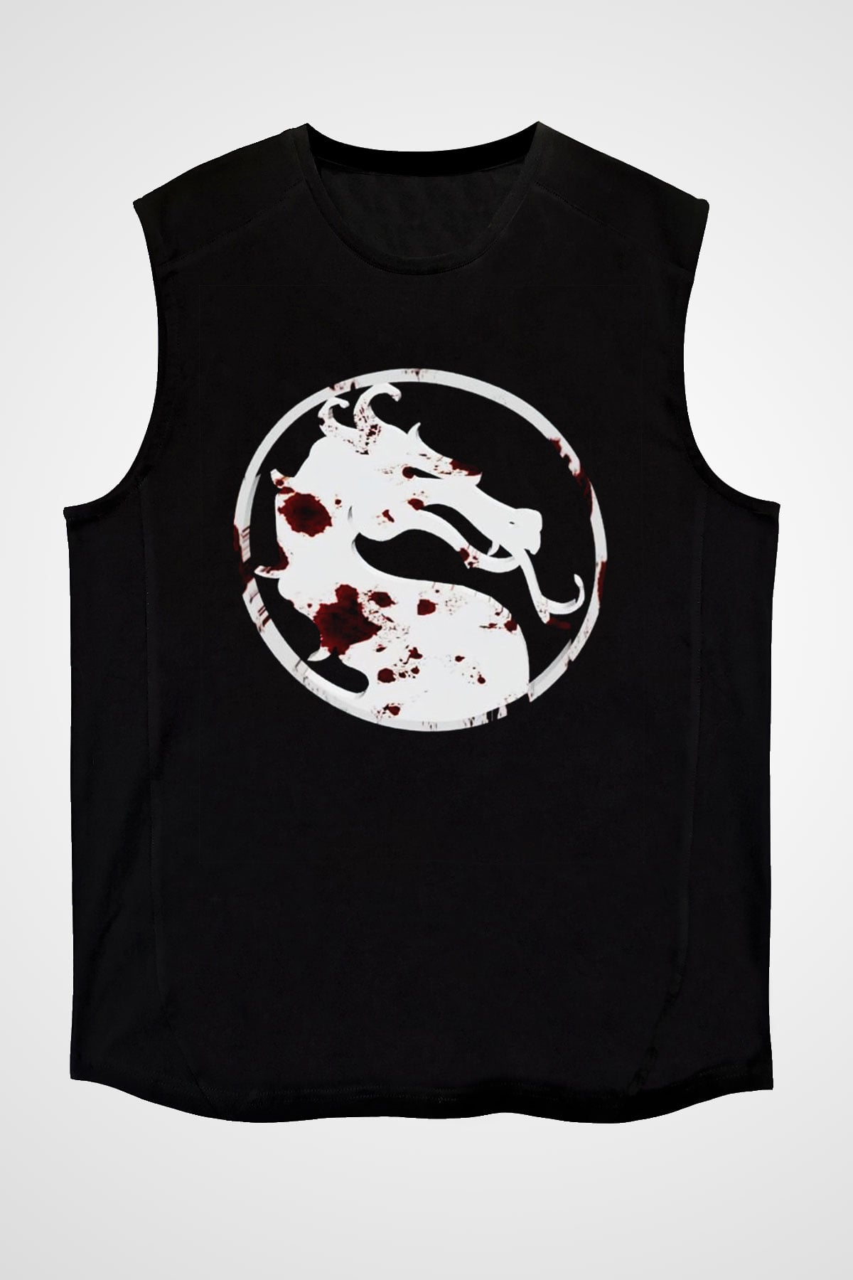 Mortal Kombat Siyah Unisex Kolsuz Tişört