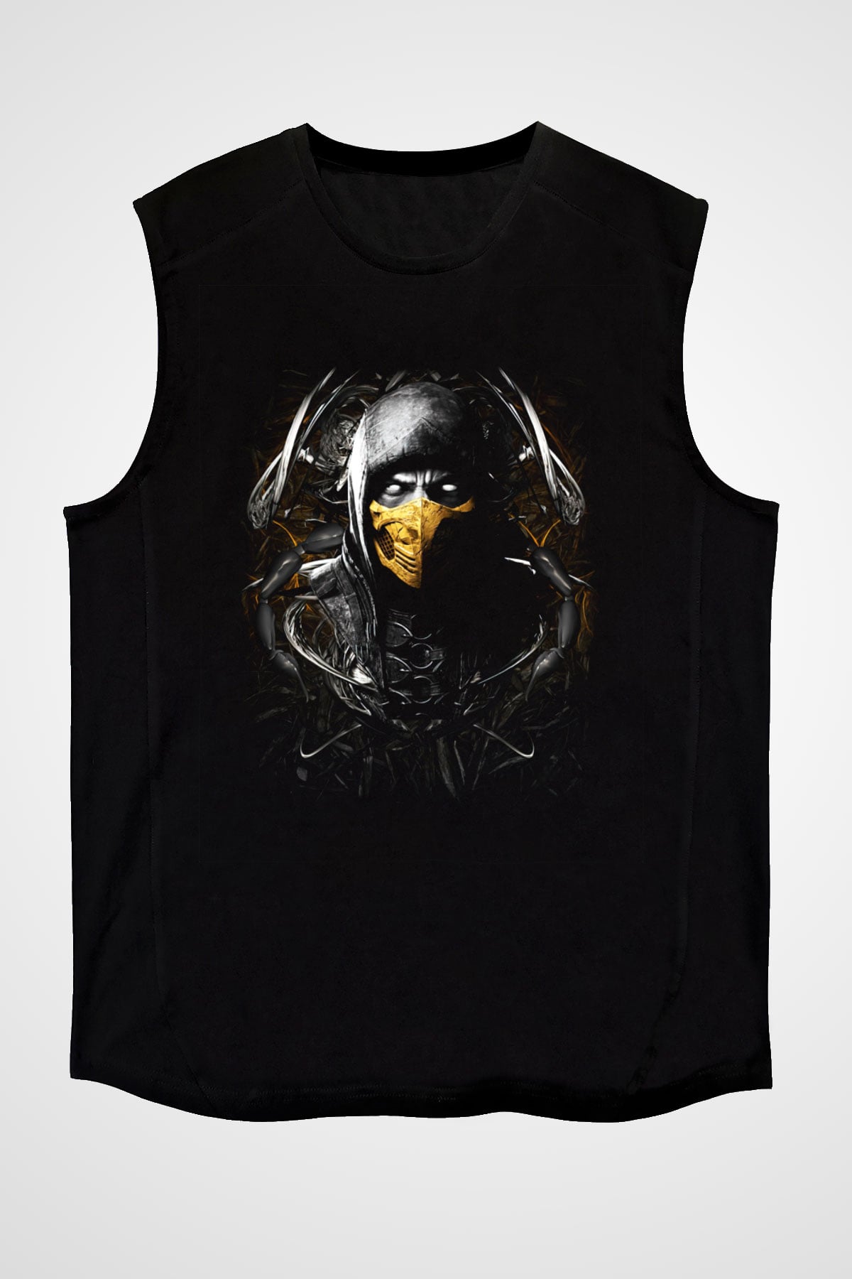 Mortal Kombat Siyah Unisex Kolsuz Tişört