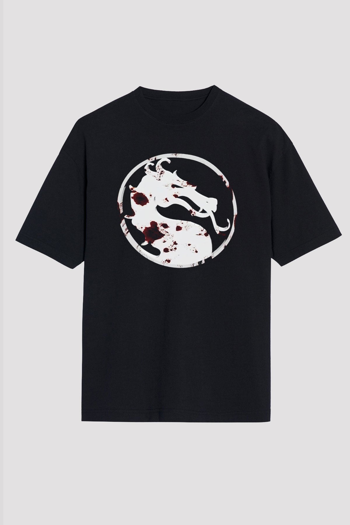 Mortal Kombat Siyah Unisex Oversize Tişört T-Shirt